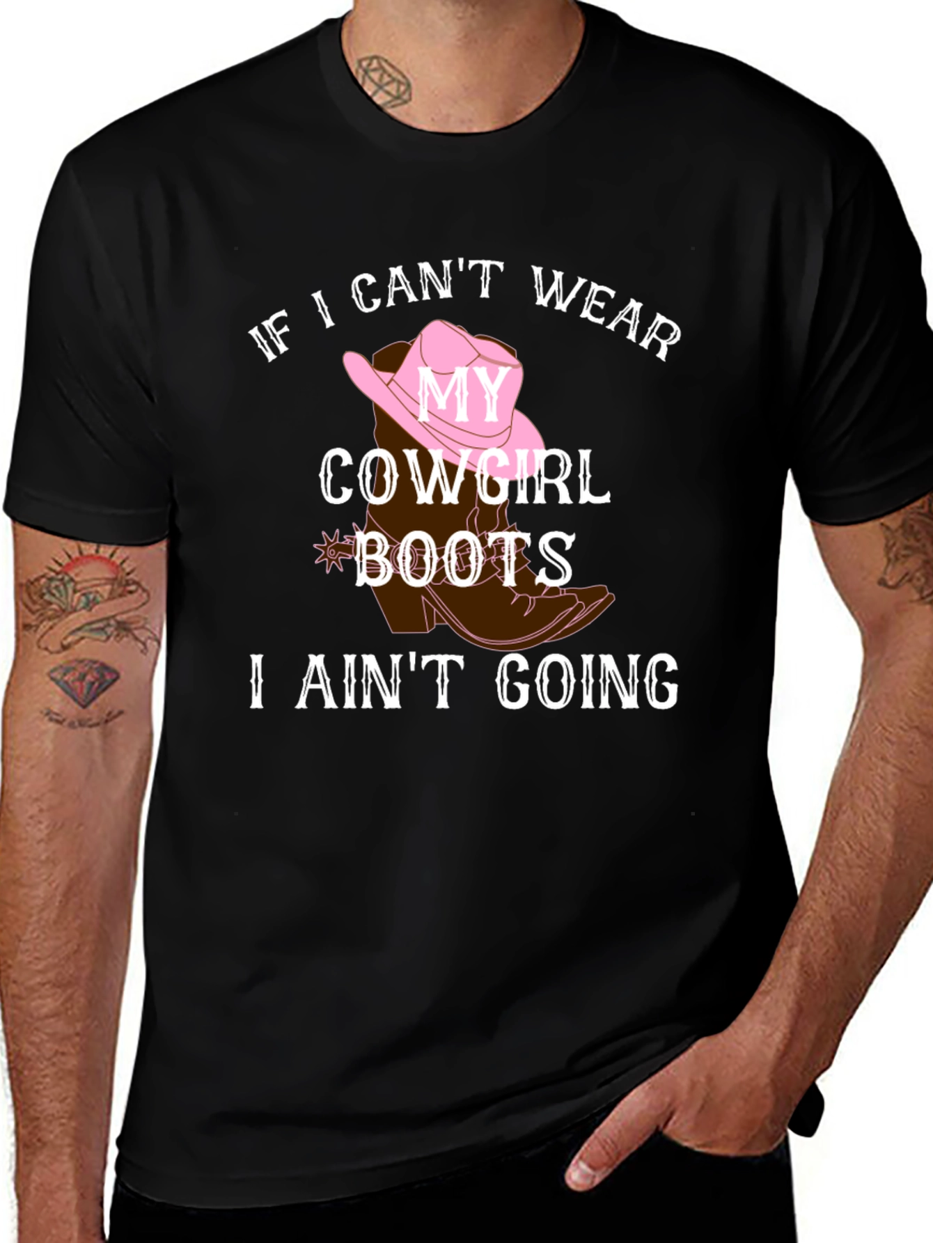 Cowgirl Boots Graphic Tee - Country Style Shirt