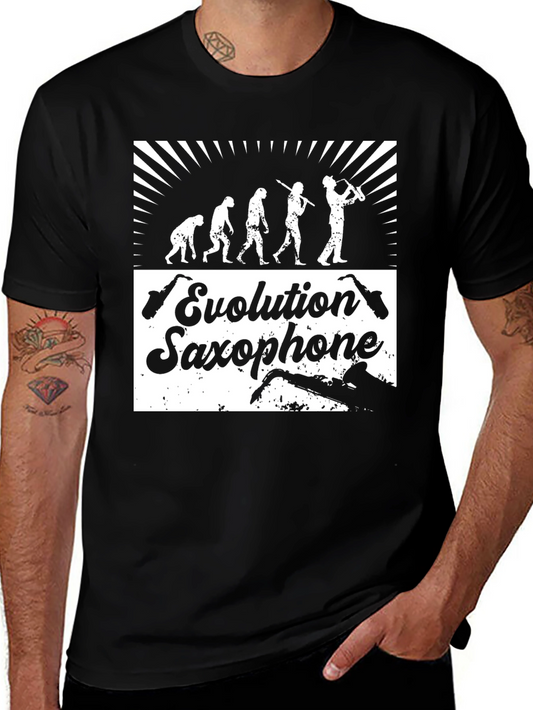 Evolution Saxophone T-Shirt - Funny Music Tee