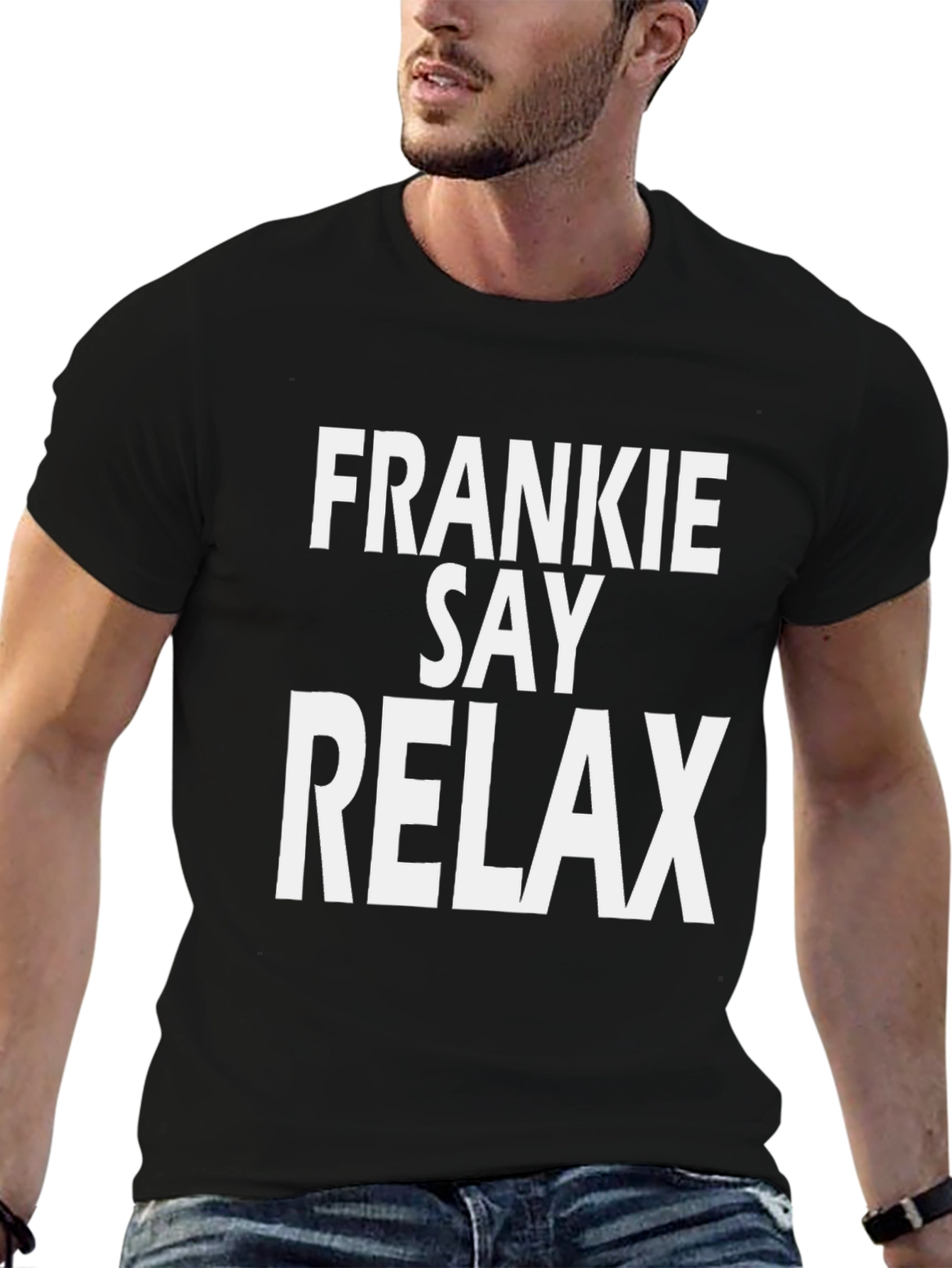 Frankie Say Relax Graphic T-Shirt - Black