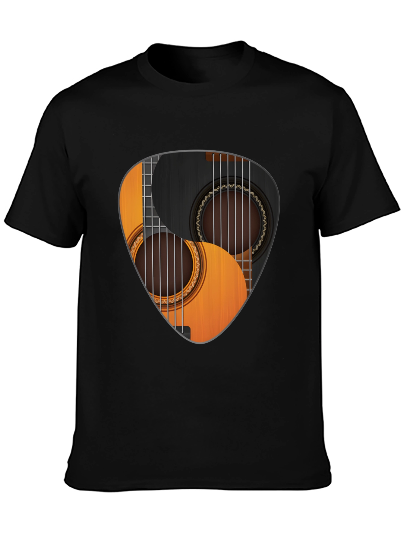 Guitar Pick Yin Yang Graphic T-Shirt