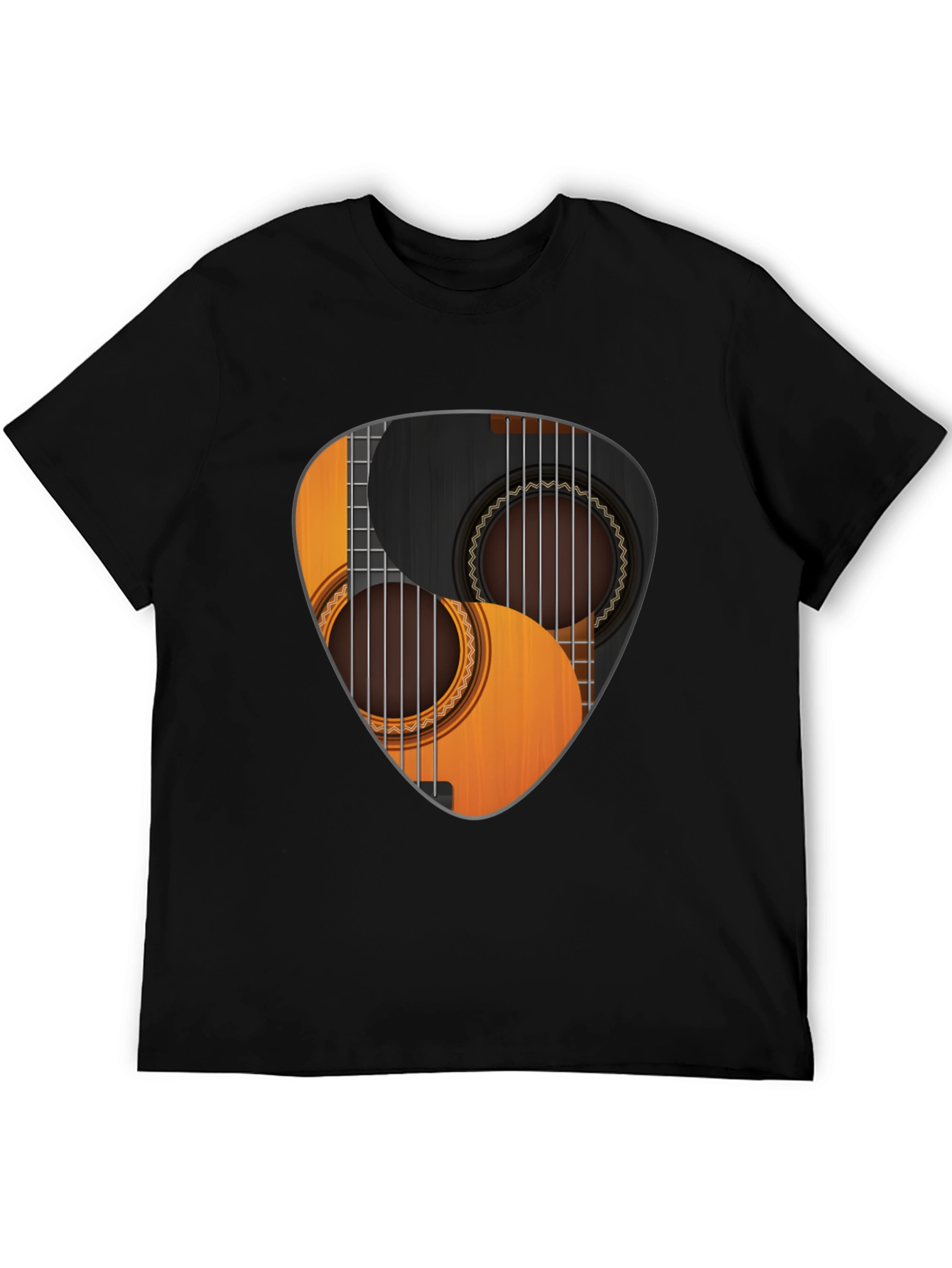 Guitar Pick Yin Yang Graphic T-Shirt