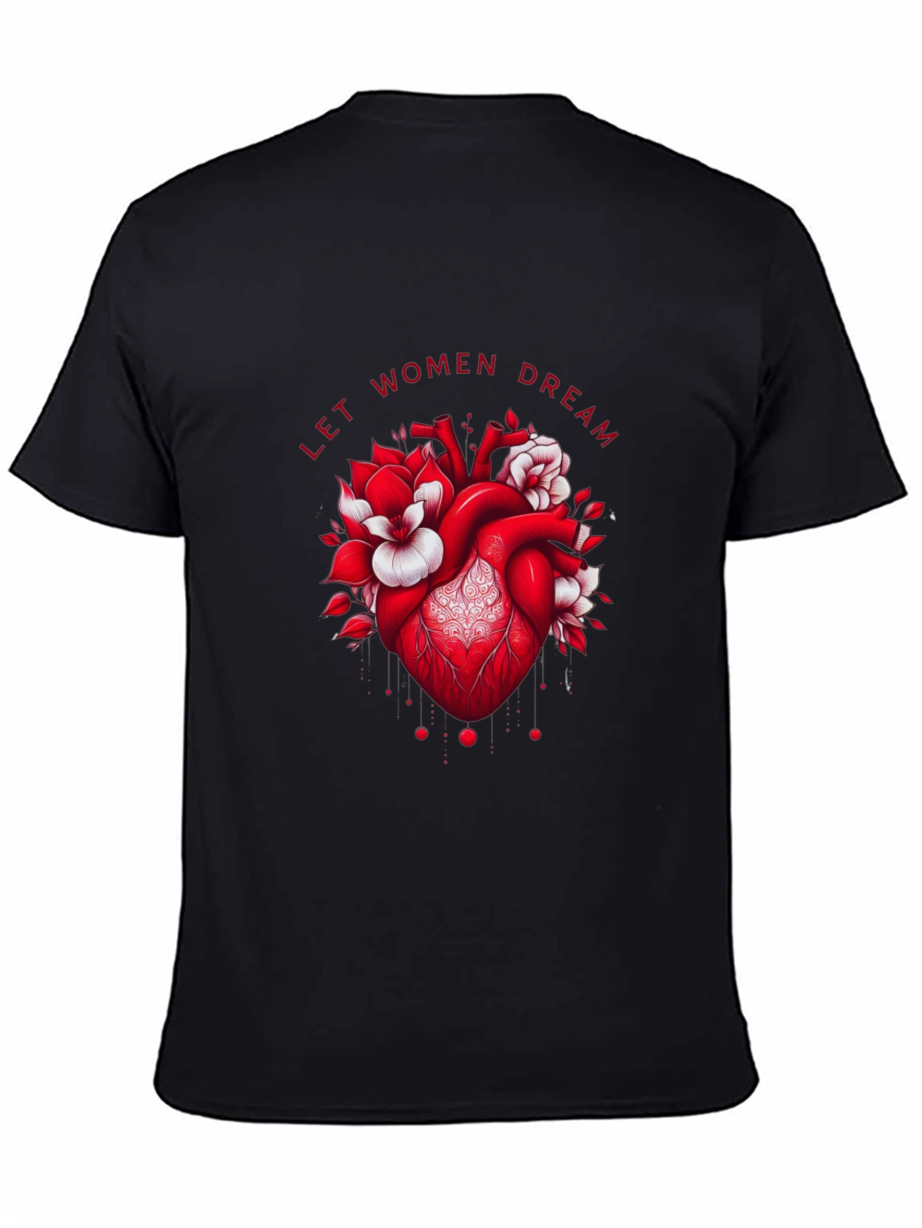 Let Women Dream Graphic Tee - Floral Heart