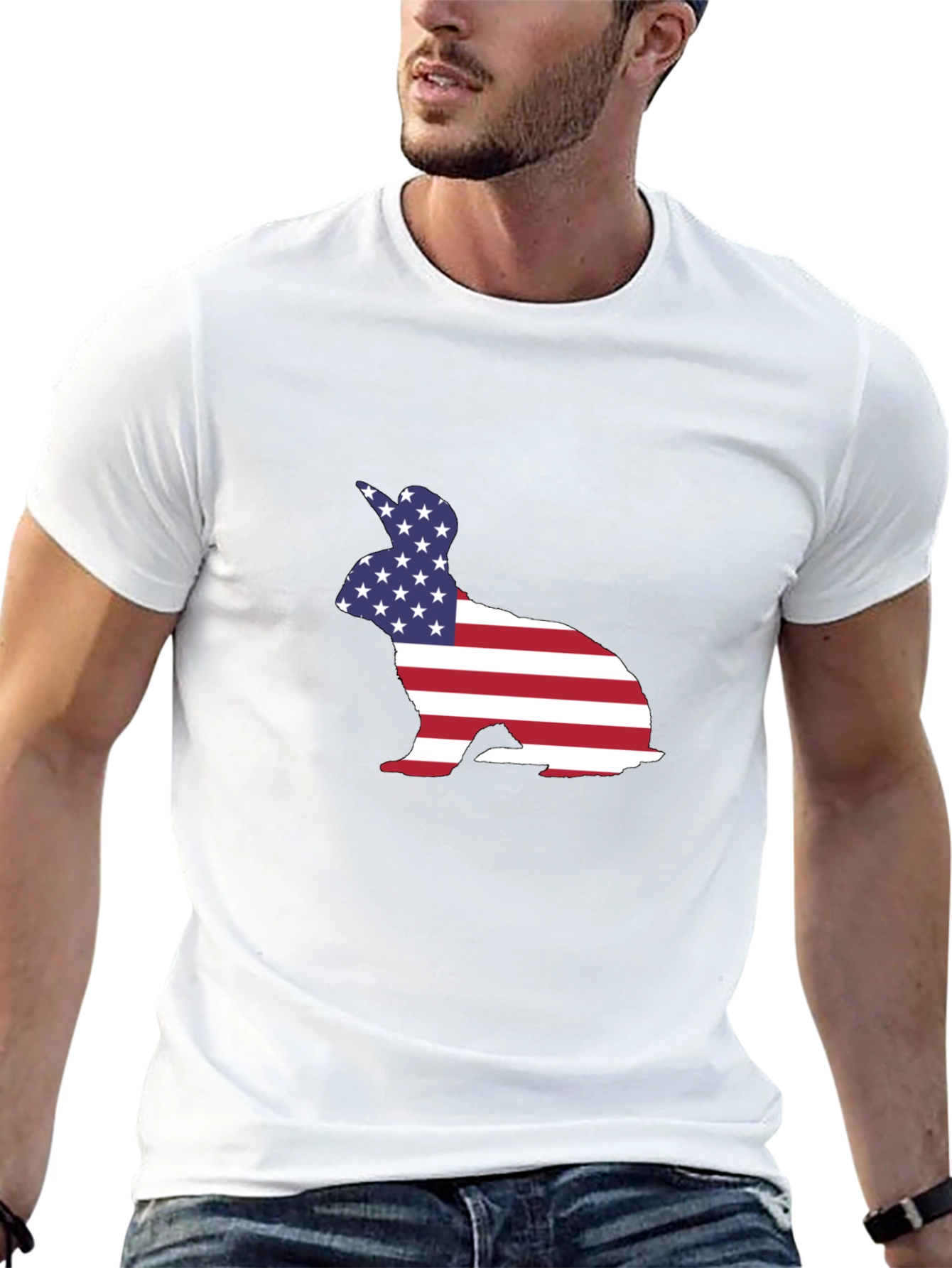 American Flag Bunny Graphic Tee