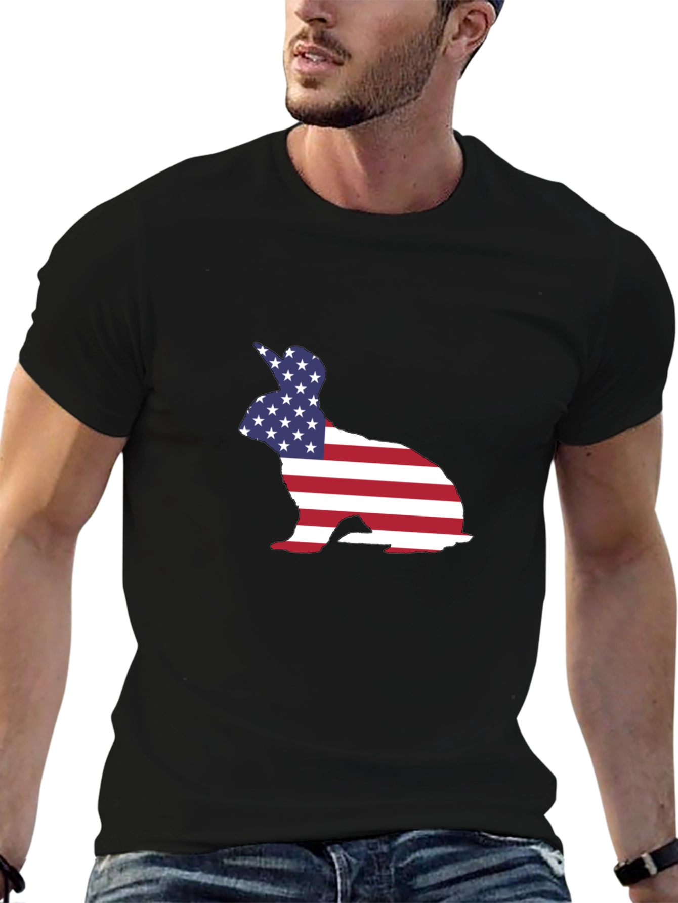 American Flag Bunny Graphic Tee