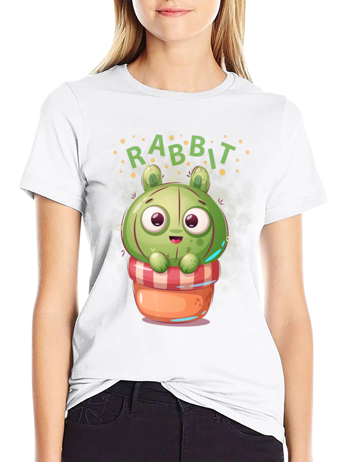 Cute Rabbit Cactus T-Shirt