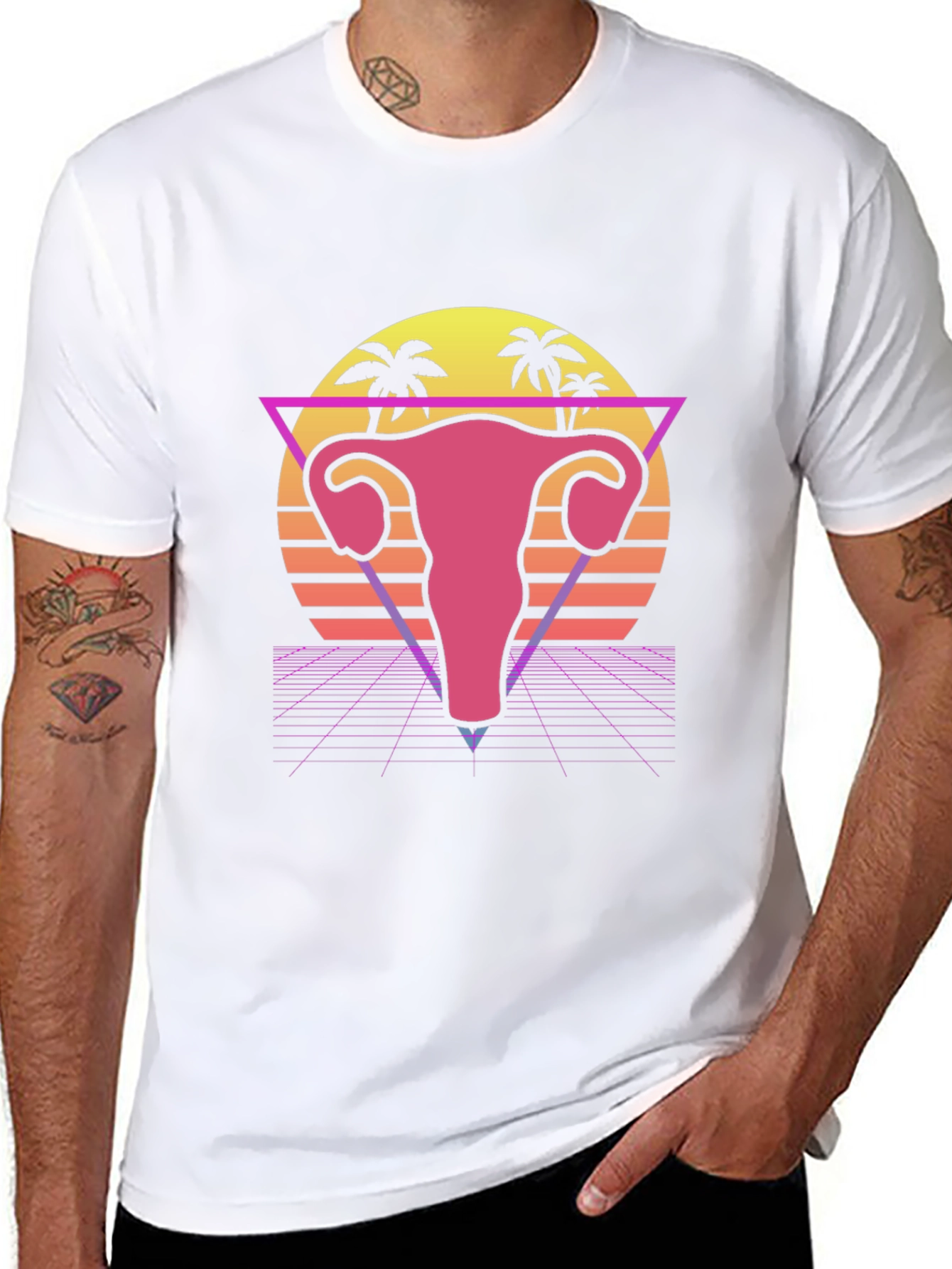 Retro Uterus T-Shirt - Vaporwave Style Graphic Tee