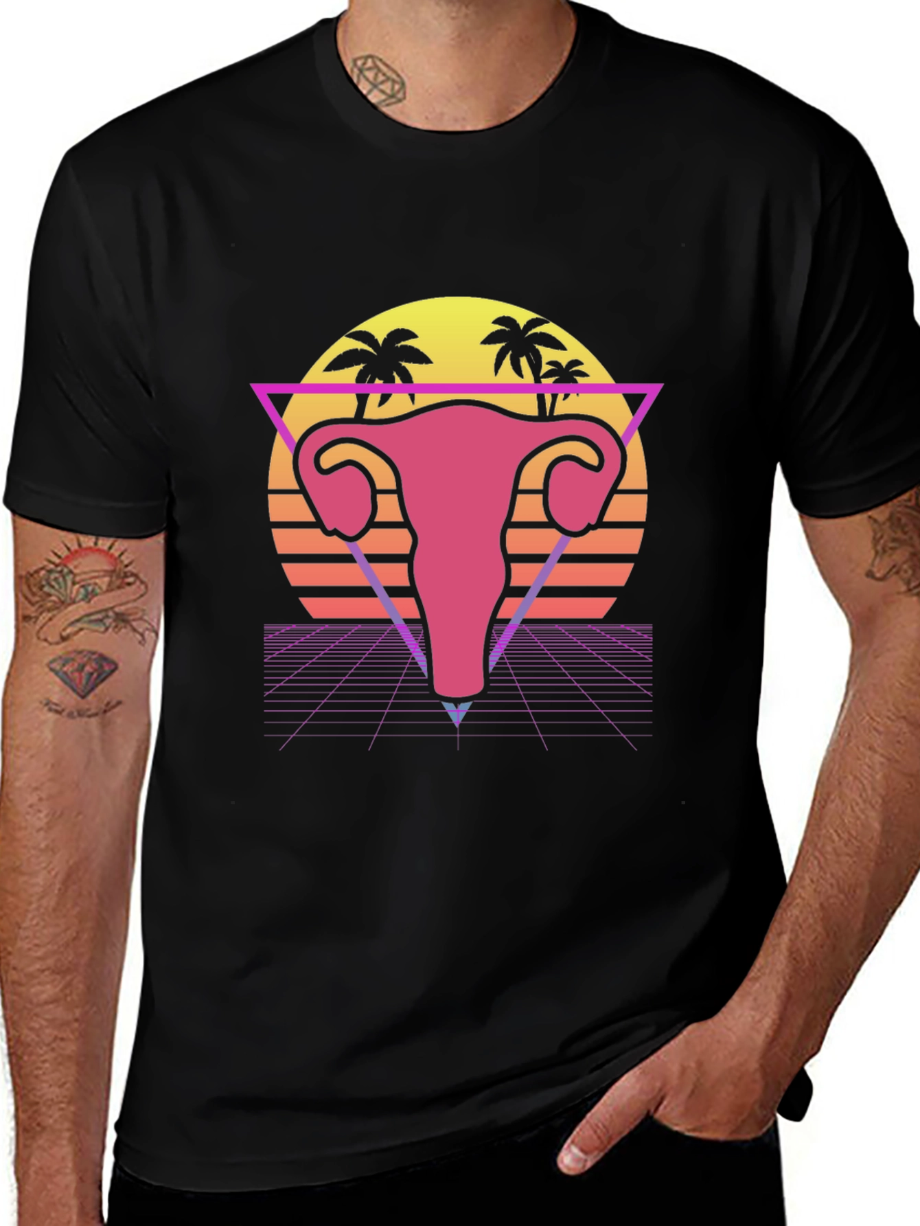 Retro Uterus T-Shirt - Vaporwave Style Graphic Tee
