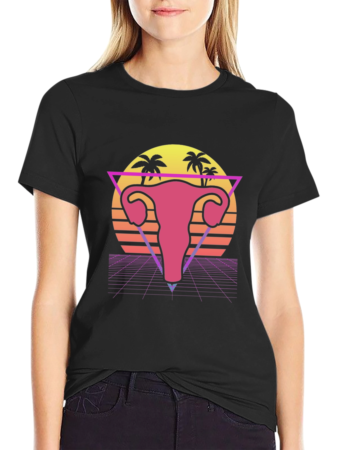 Retro Uterus T-Shirt - Vaporwave Style Graphic Tee