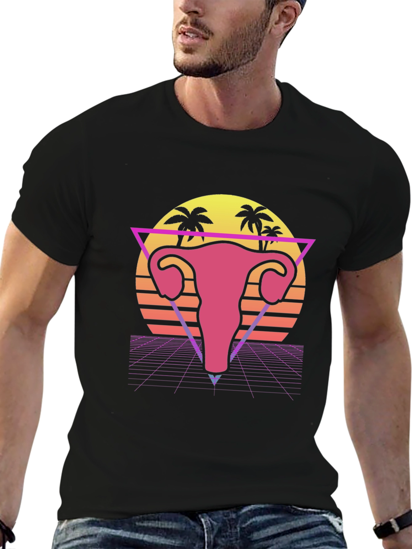 Retro Uterus T-Shirt - Vaporwave Style Graphic Tee