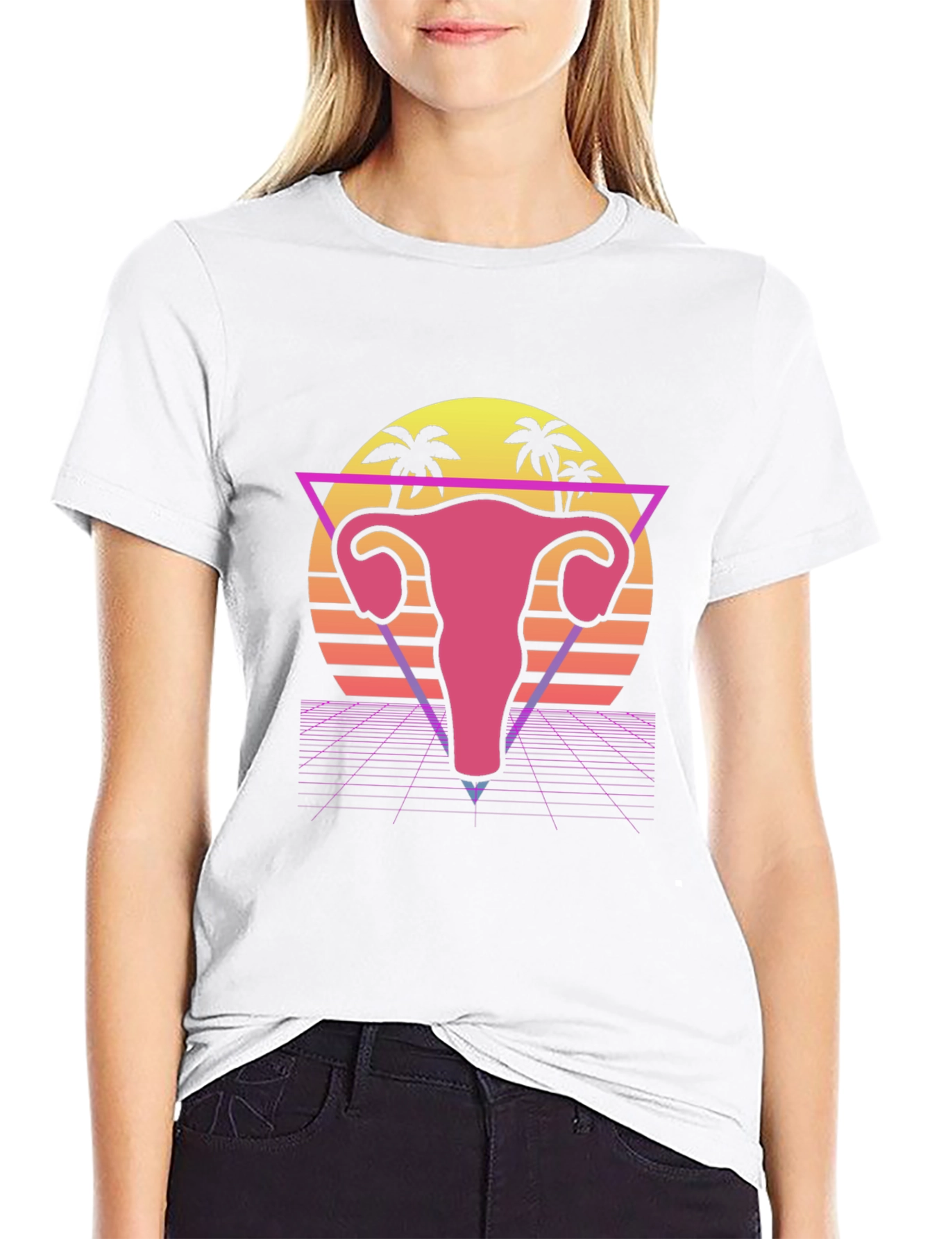 Retro Uterus T-Shirt - Vaporwave Style Graphic Tee