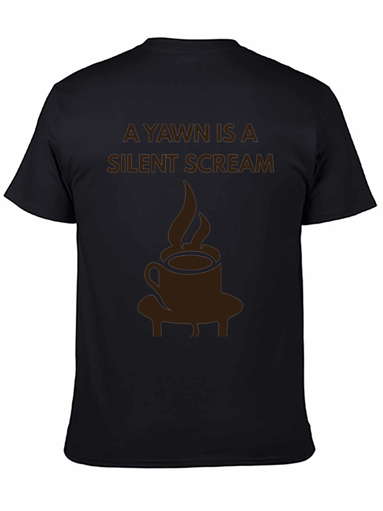 Silent Scream Coffee T-Shirt - Novelty Graphic Tee