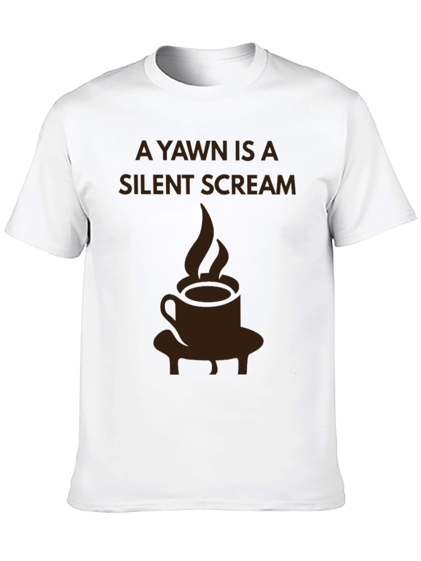 Silent Scream Coffee T-Shirt - Novelty Graphic Tee