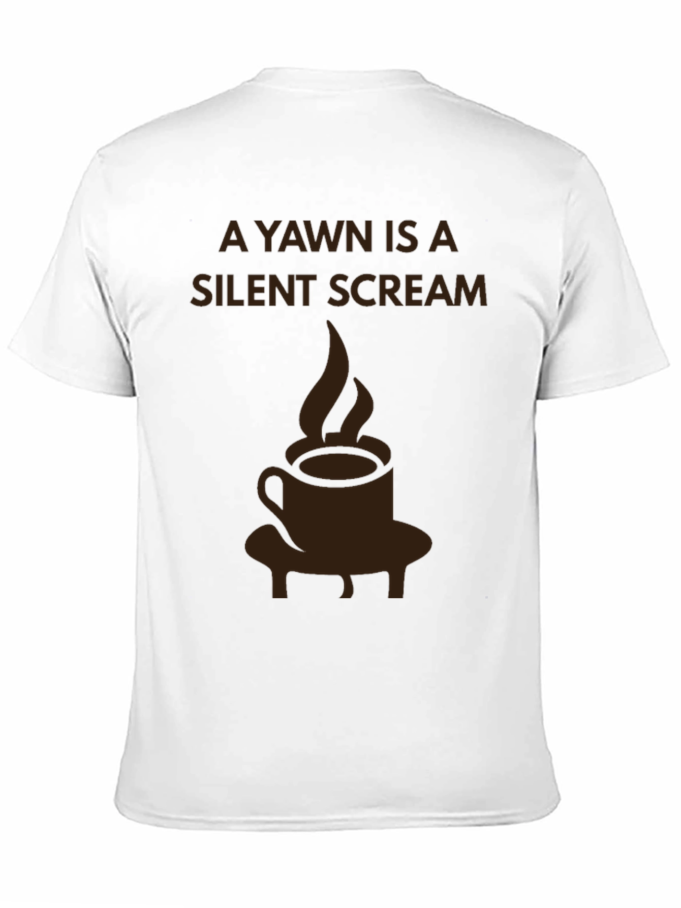 Silent Scream Coffee T-Shirt - Novelty Graphic Tee
