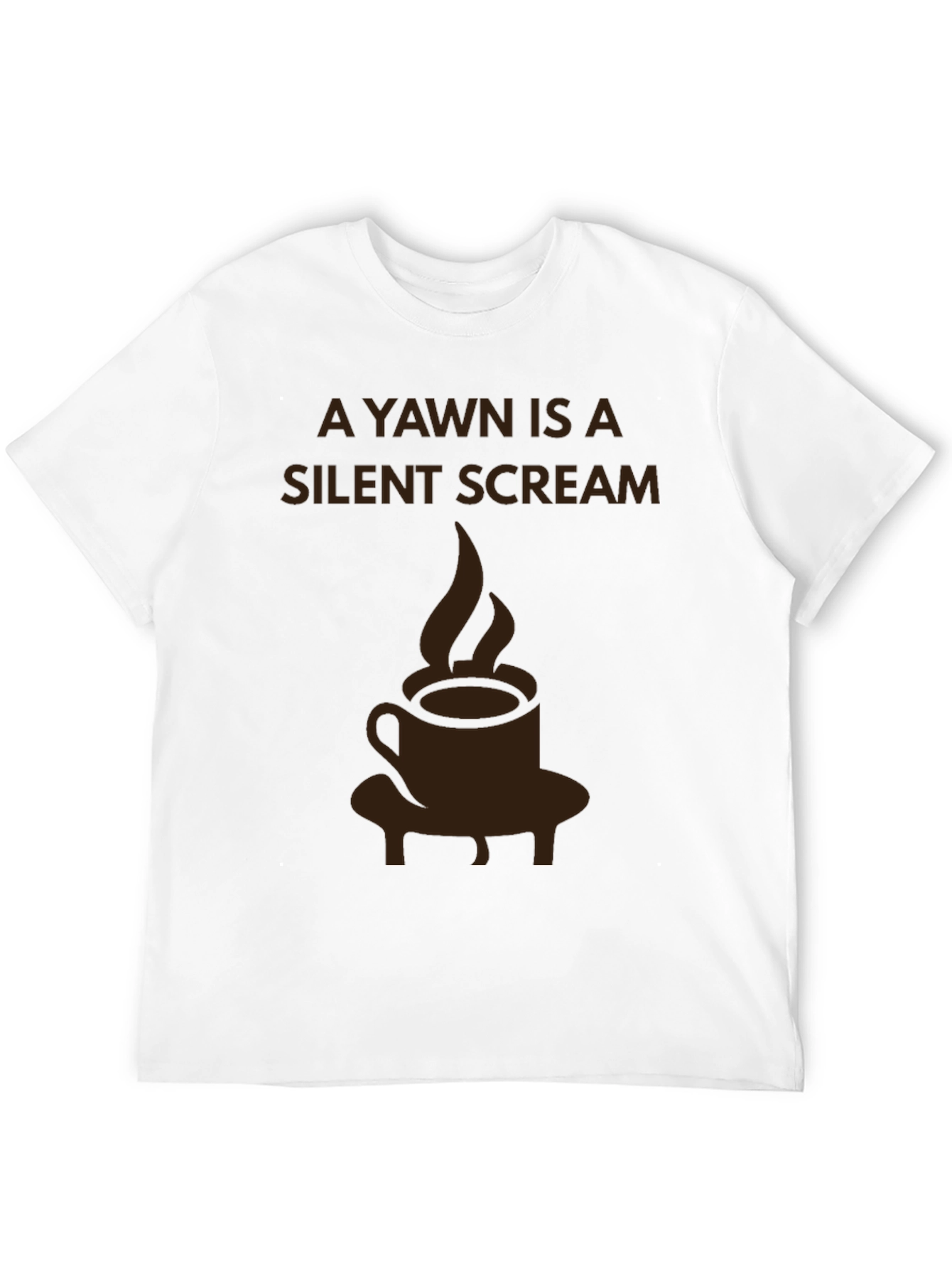 Silent Scream Coffee T-Shirt - Novelty Graphic Tee