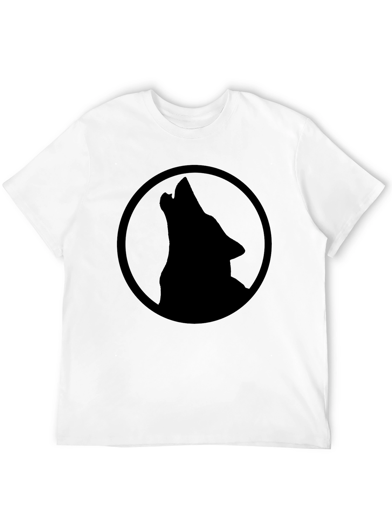 Black Wolf Circle Graphic Tee