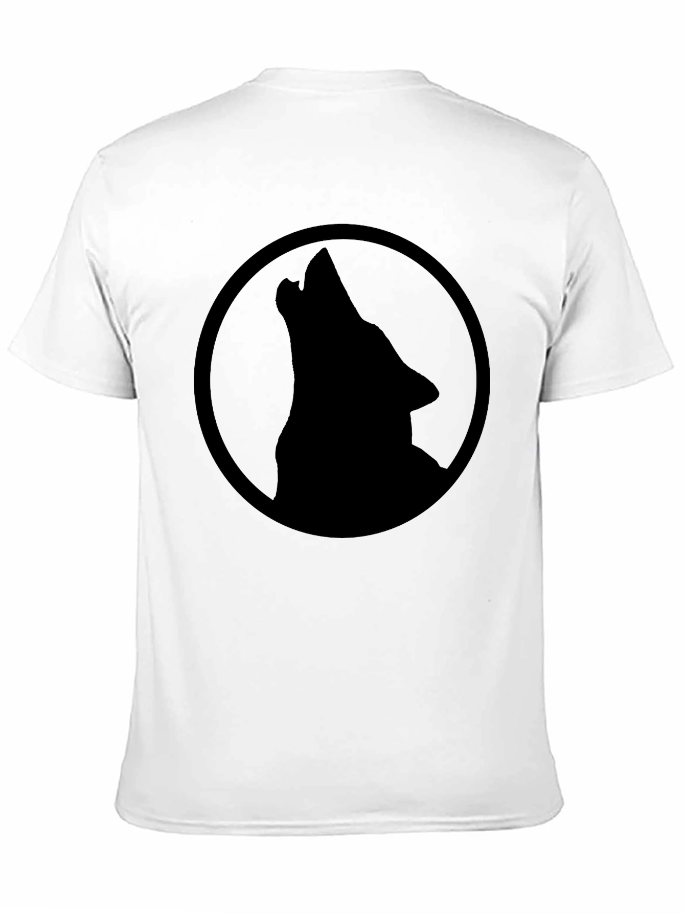 Black Wolf Circle Graphic Tee