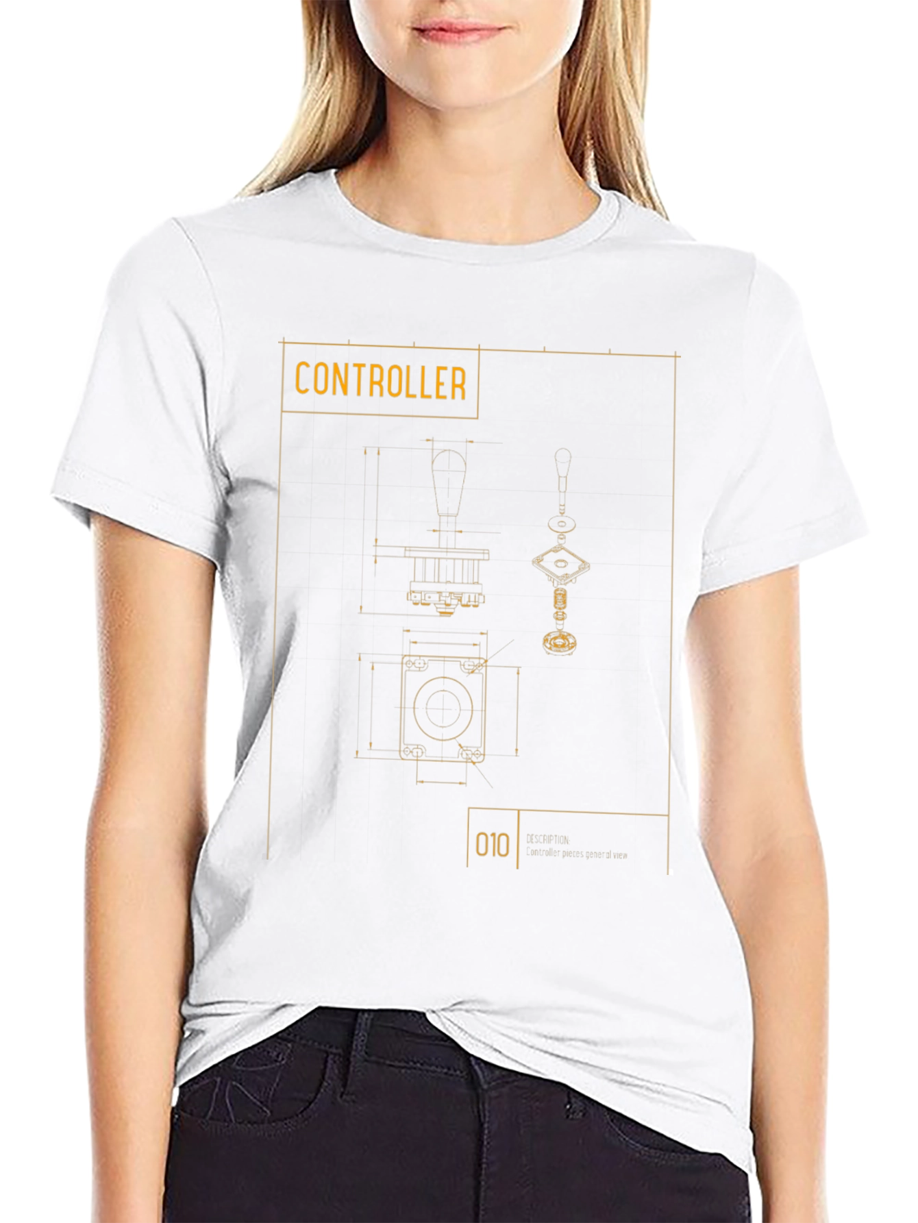 Controller Blueprint Graphic Tee - Gamer Style