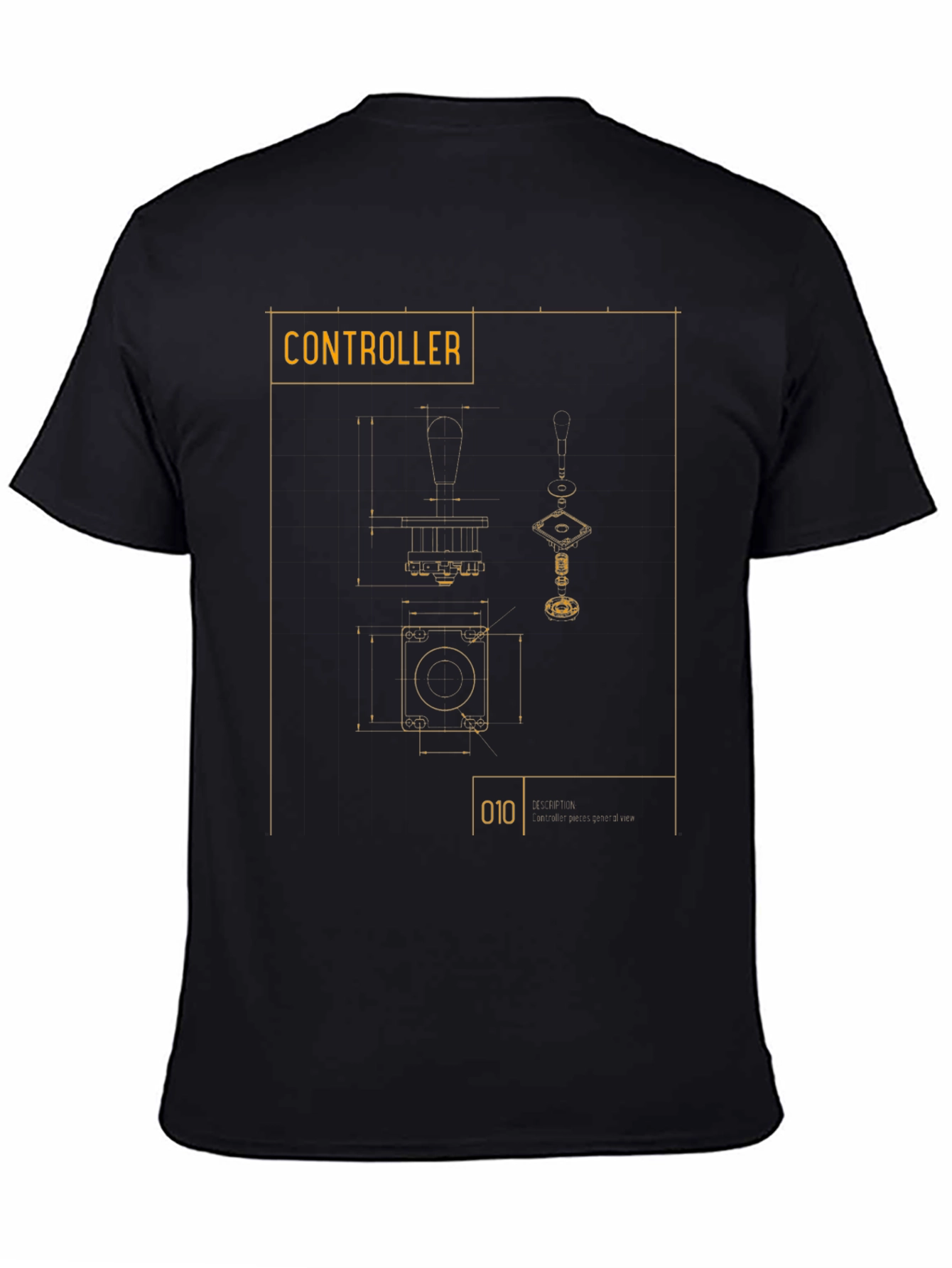 Controller Blueprint Graphic Tee - Gamer Style