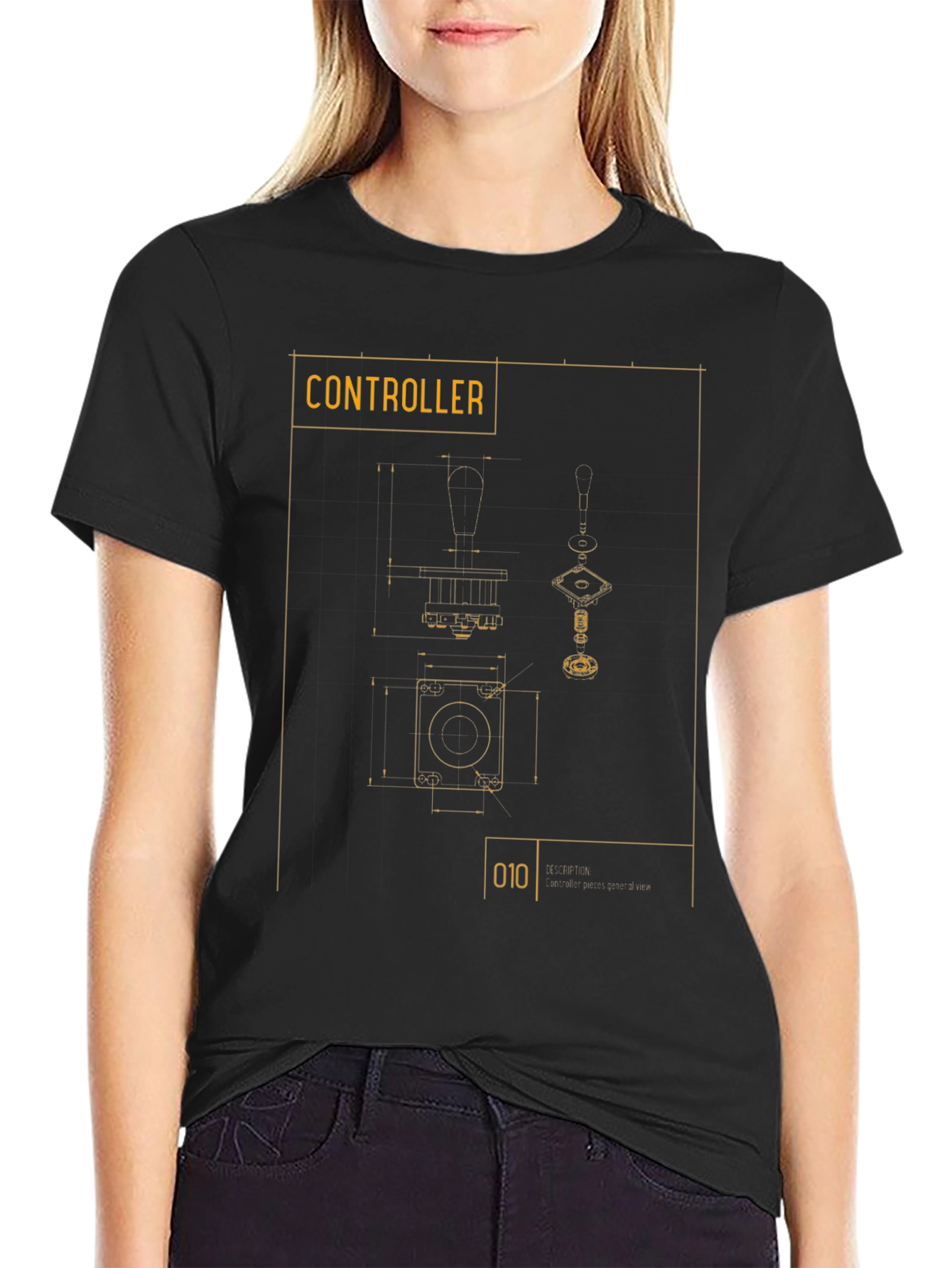 Controller Blueprint Graphic Tee - Gamer Style