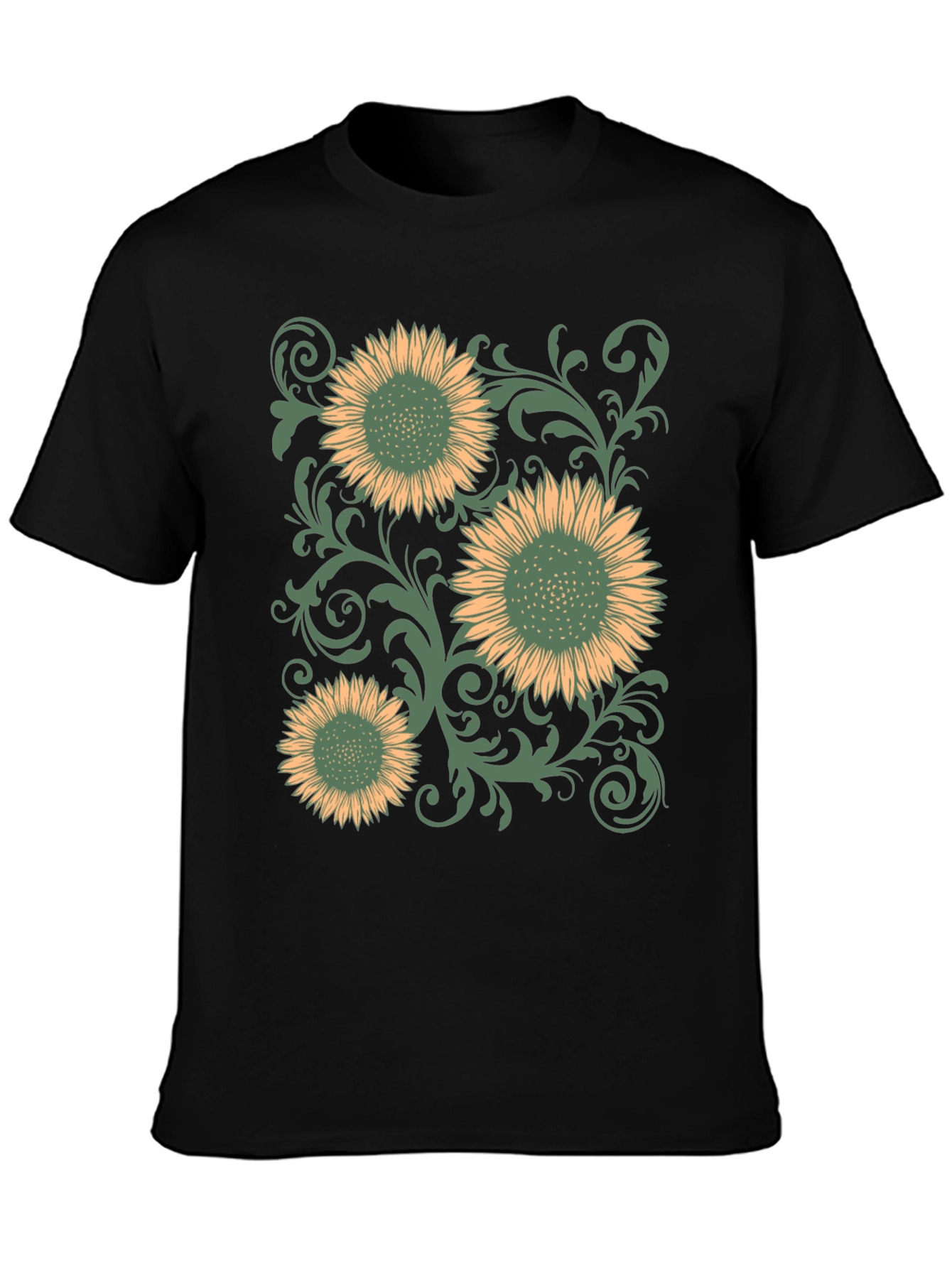 Sunflower Graphic Print Mens T-Shirt