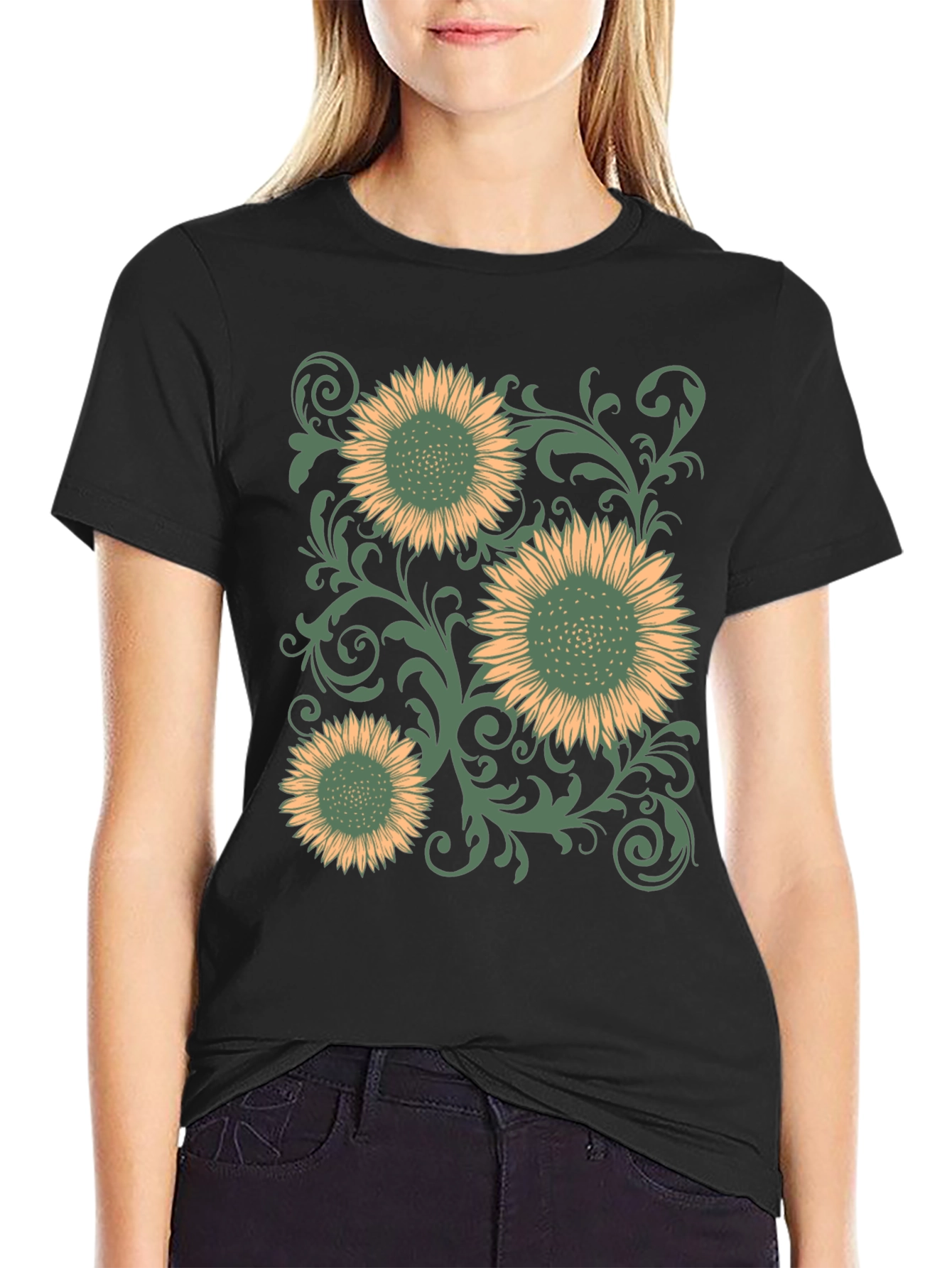Sunflower Graphic Print Mens T-Shirt