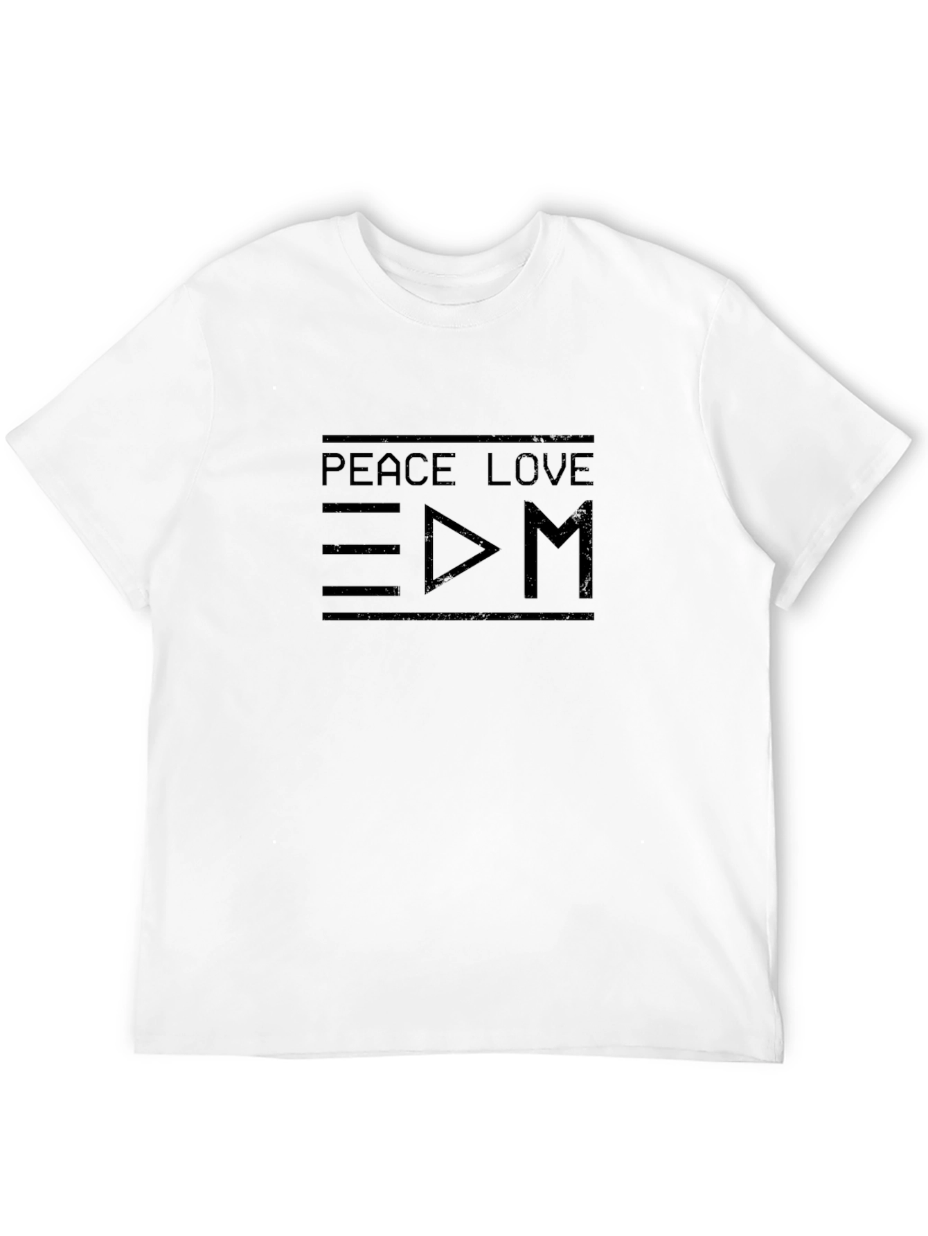 Peace Love EDM Graphic Tee - Black