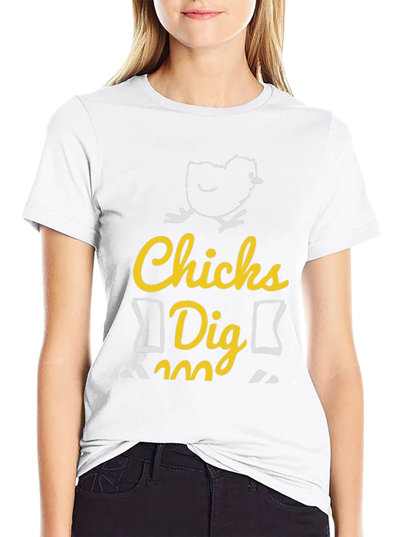 Funny Chicks Dig Me Graphic T-Shirt