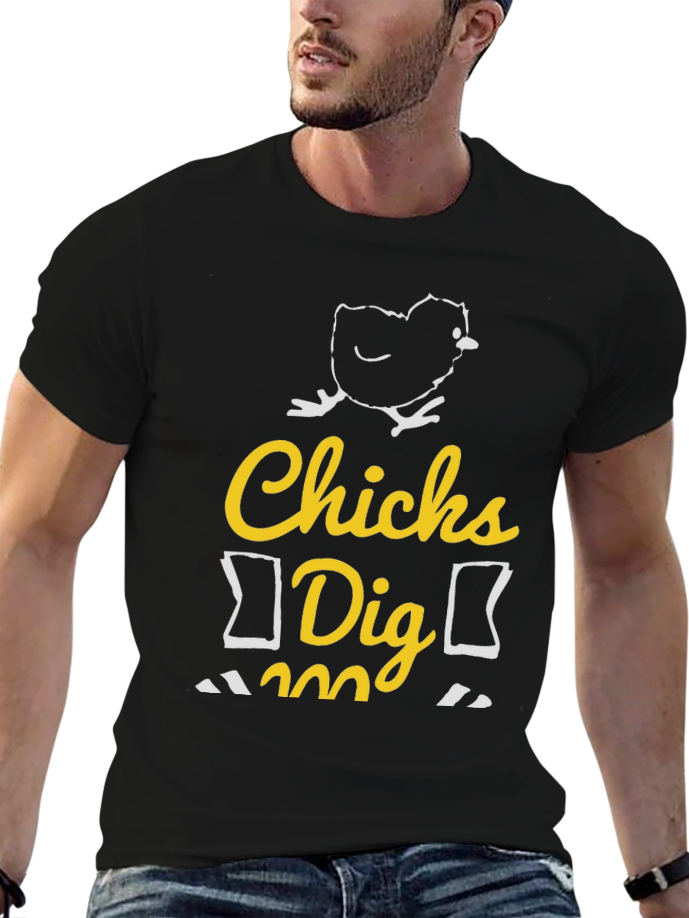 Funny Chicks Dig Me Graphic T-Shirt