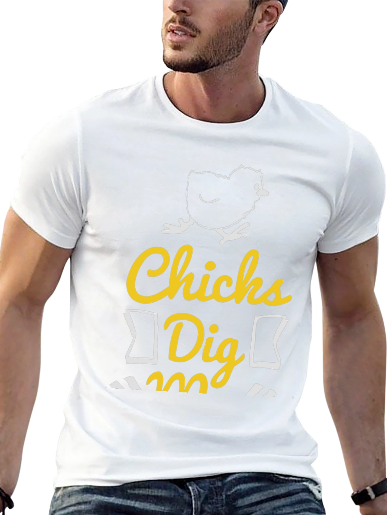 Funny Chicks Dig Me Graphic T-Shirt