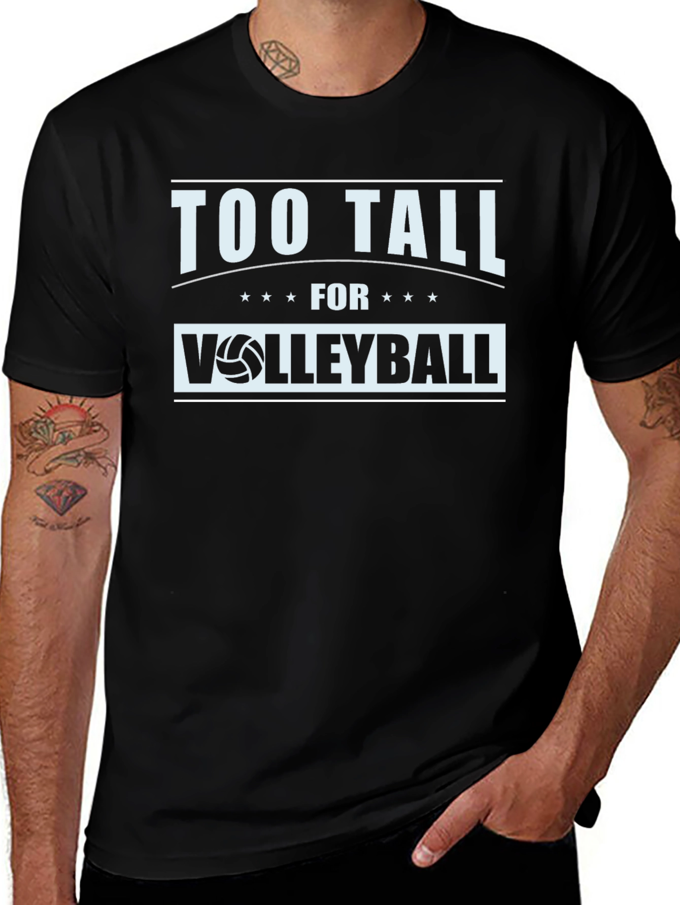 Too Tall for Volleyball Graphic Tee