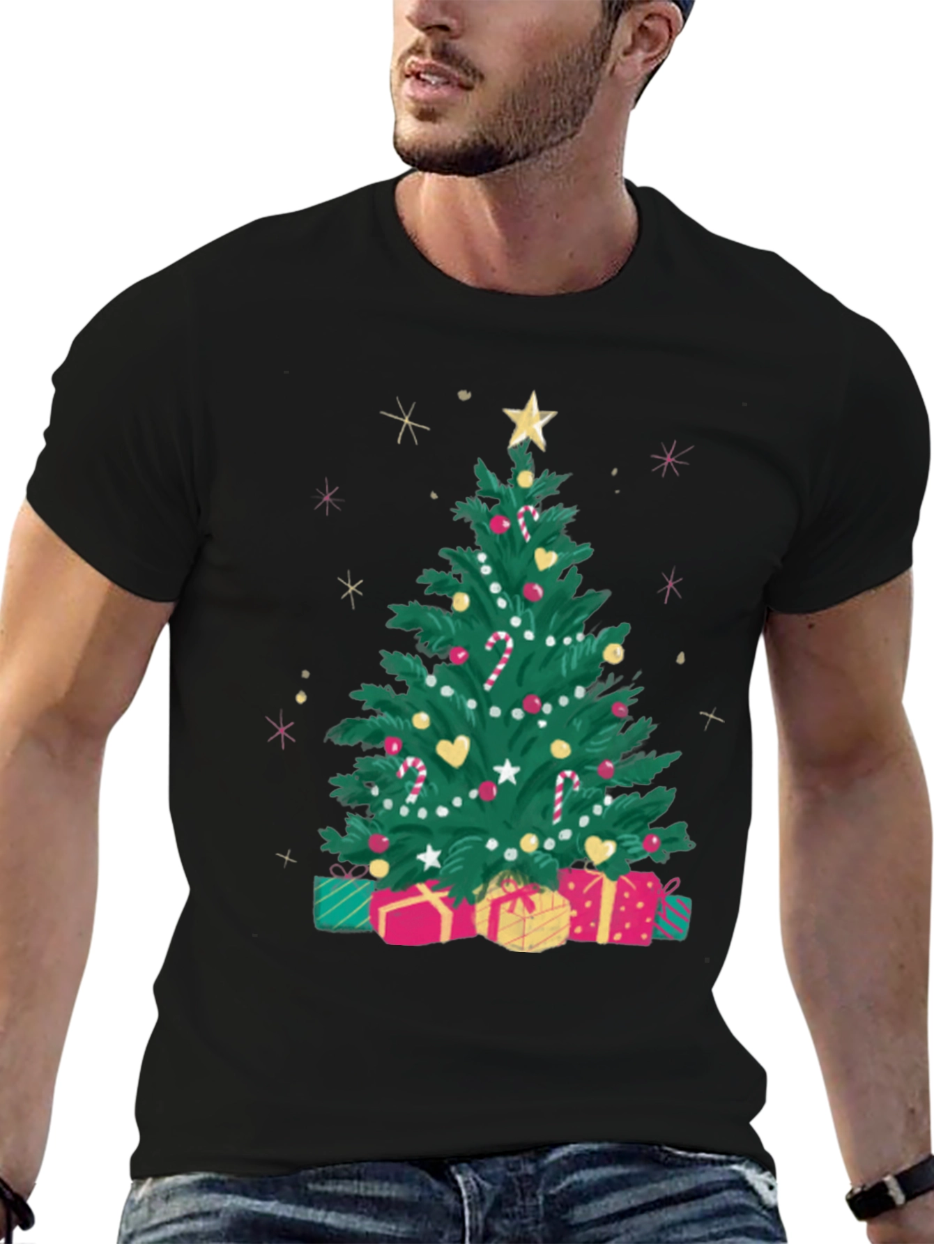 Festive Christmas Tree Graphic Tee