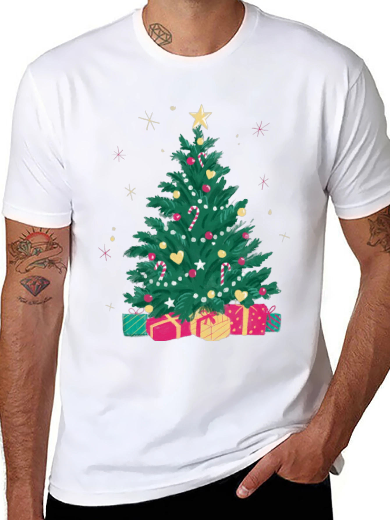 Festive Christmas Tree Graphic Tee