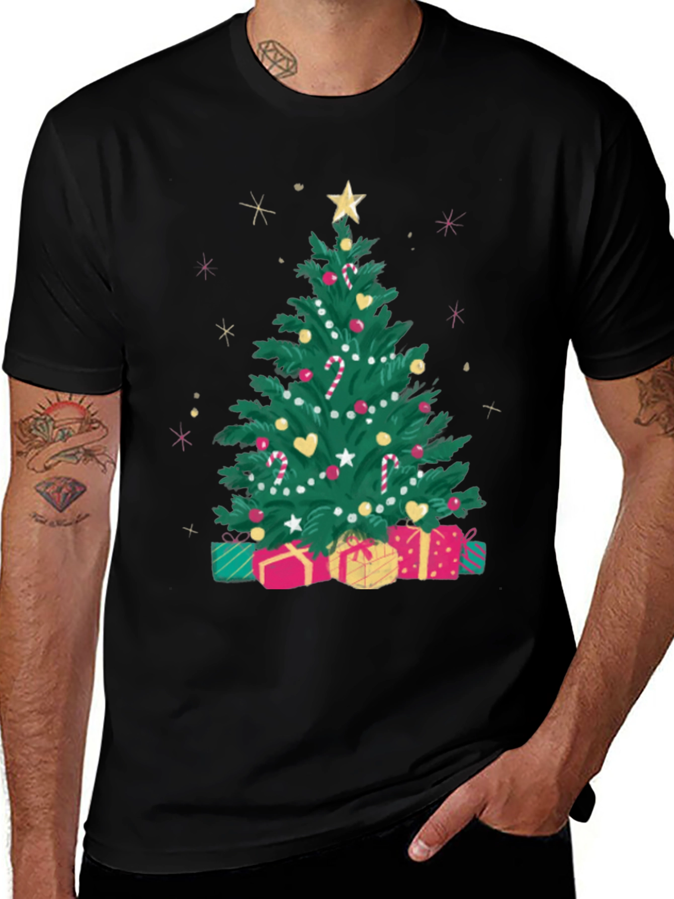 Festive Christmas Tree Graphic Tee
