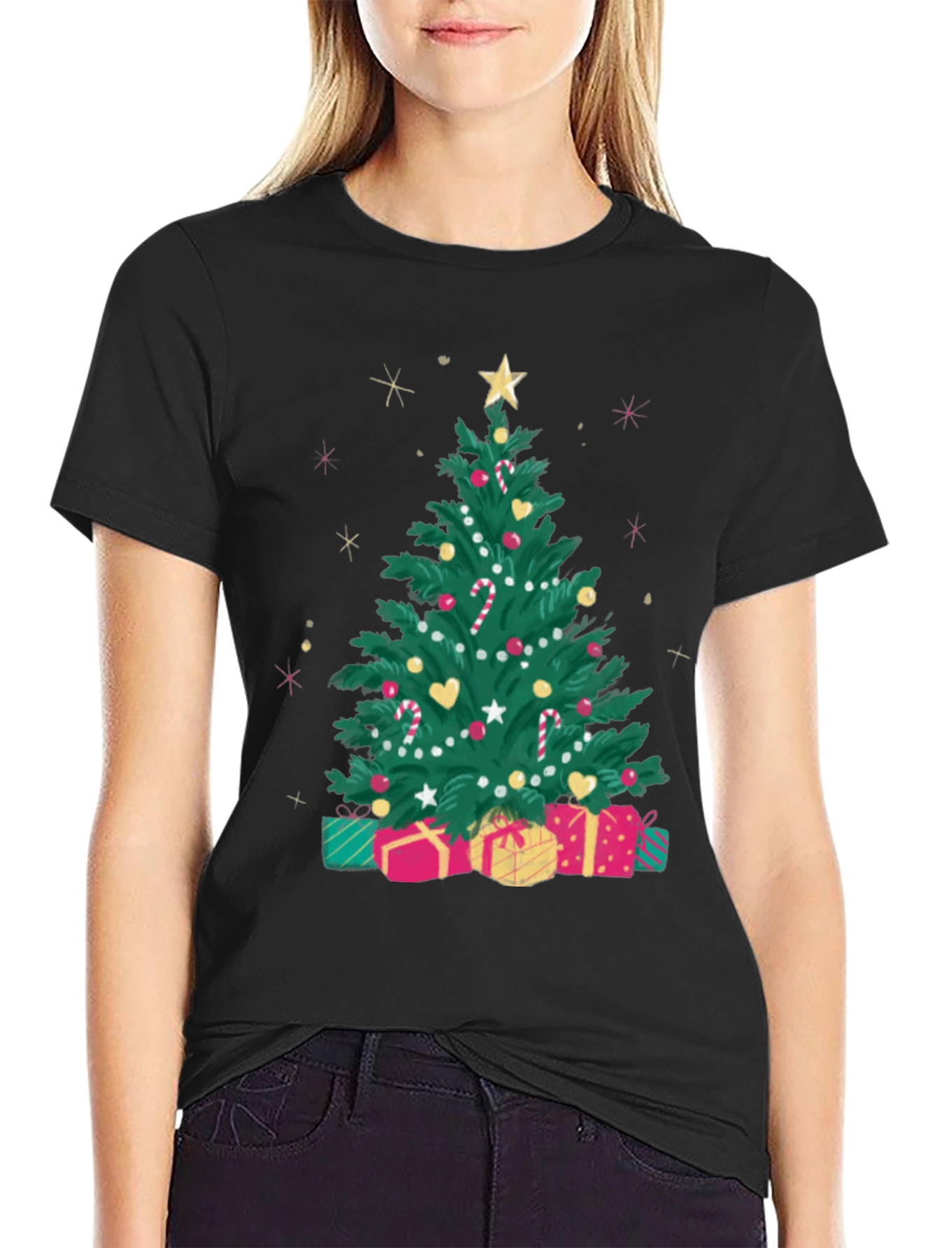 Festive Christmas Tree Graphic Tee