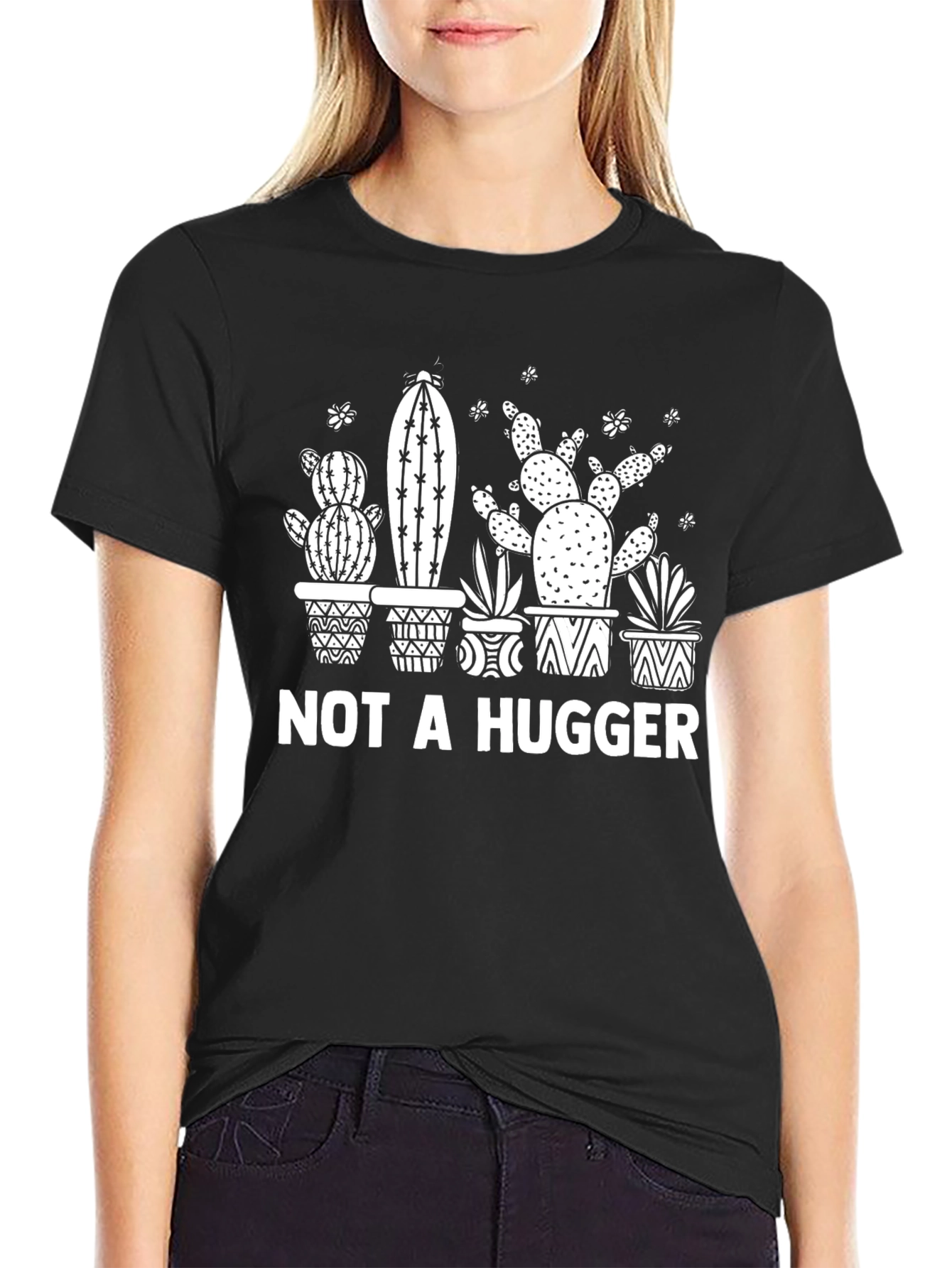 Not a Hugger Cactus Graphic Tee