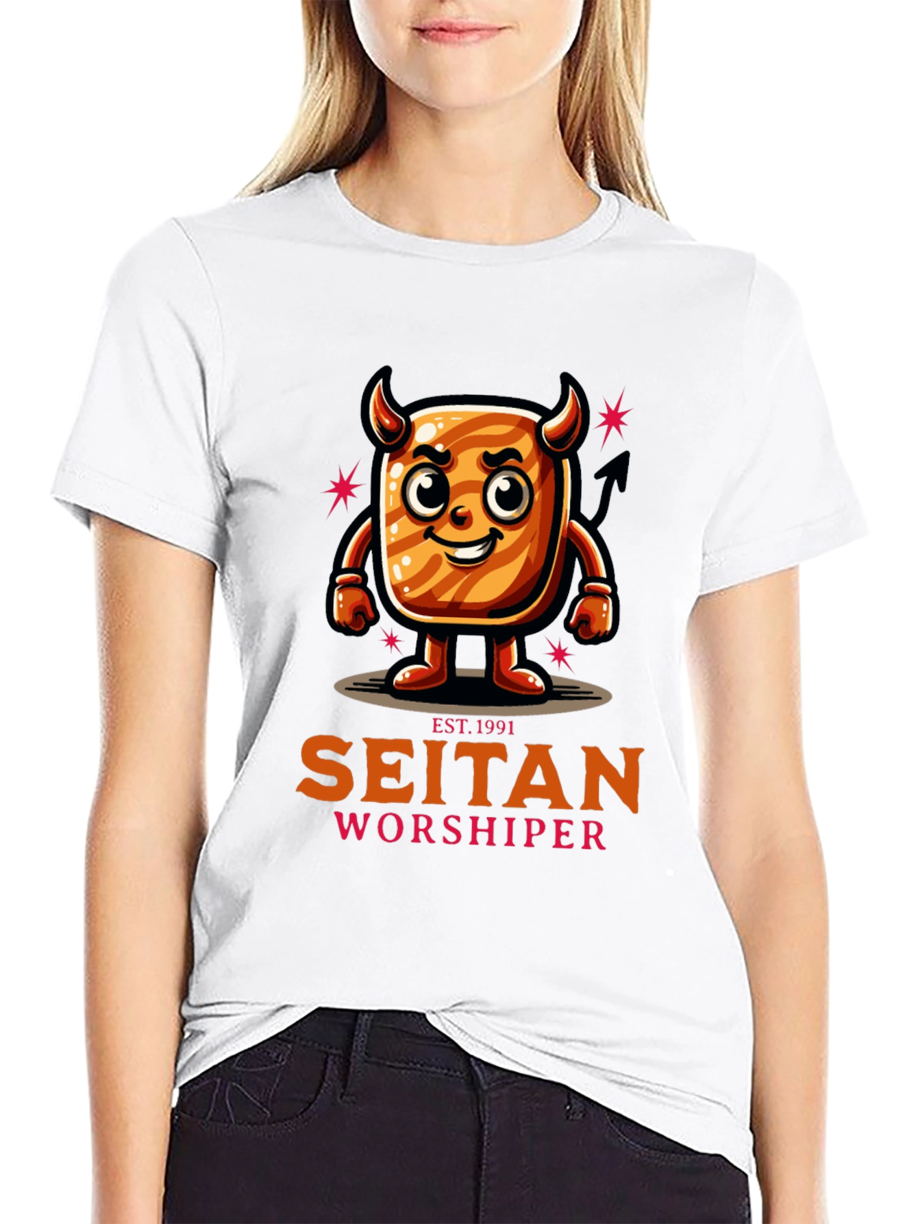 Seitan Worshiper Graphic T-Shirt