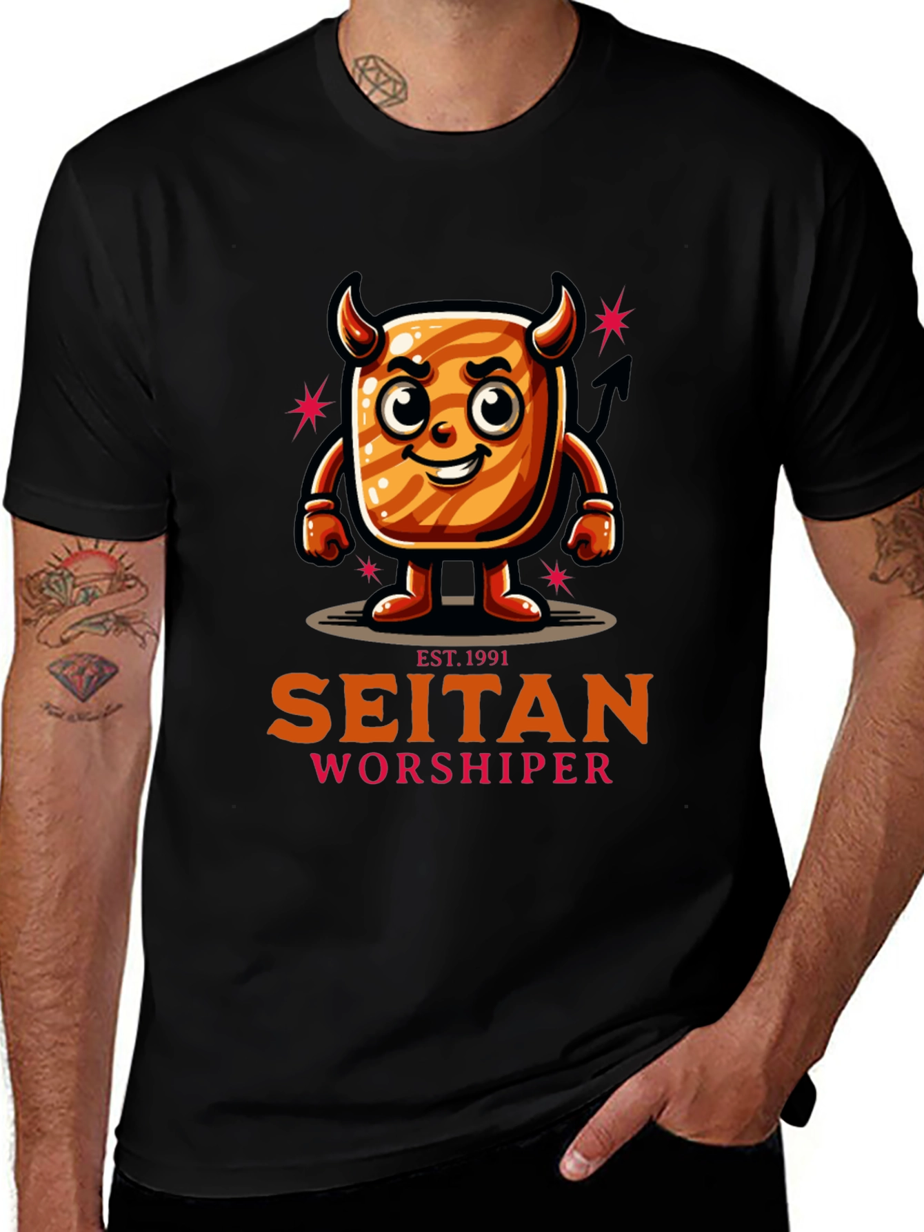 Seitan Worshiper Graphic T-Shirt
