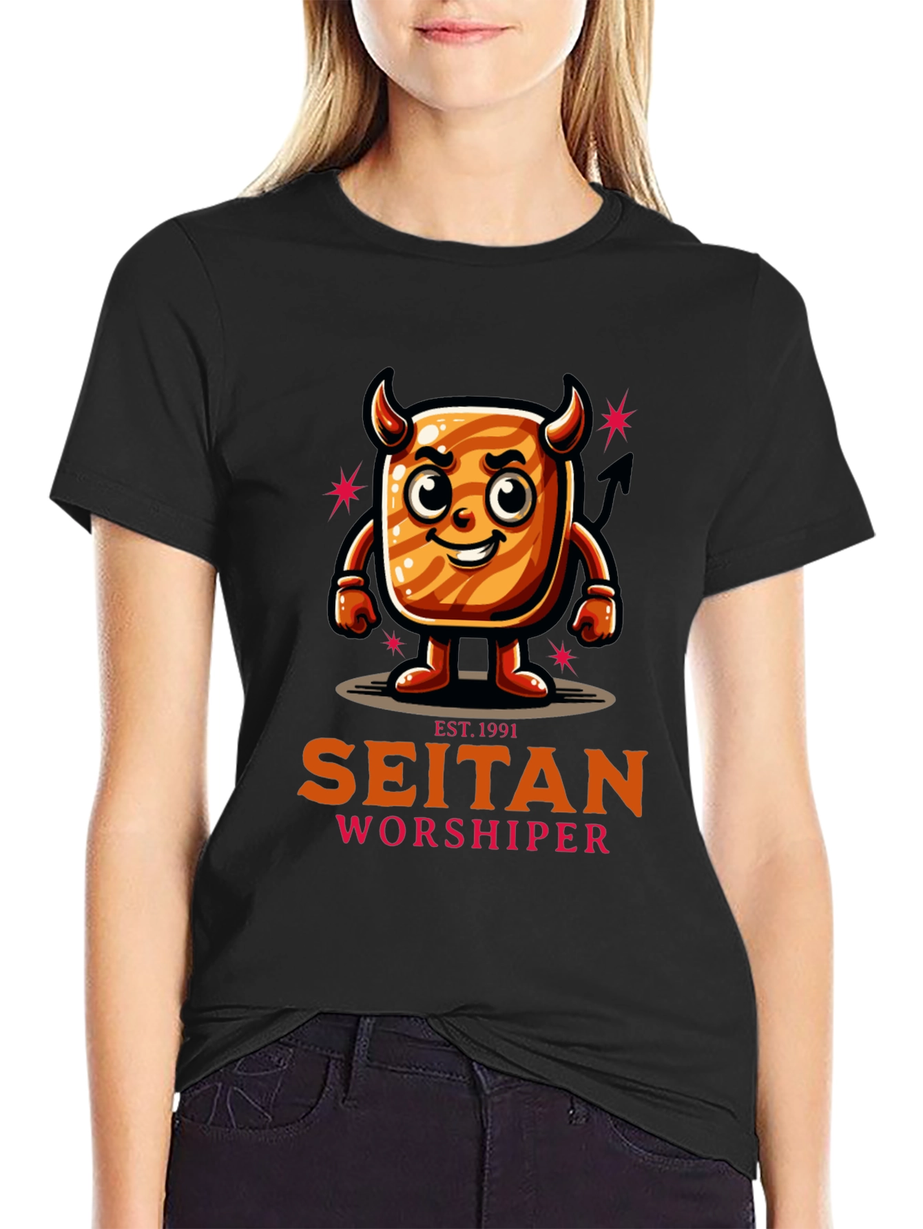 Seitan Worshiper Graphic T-Shirt