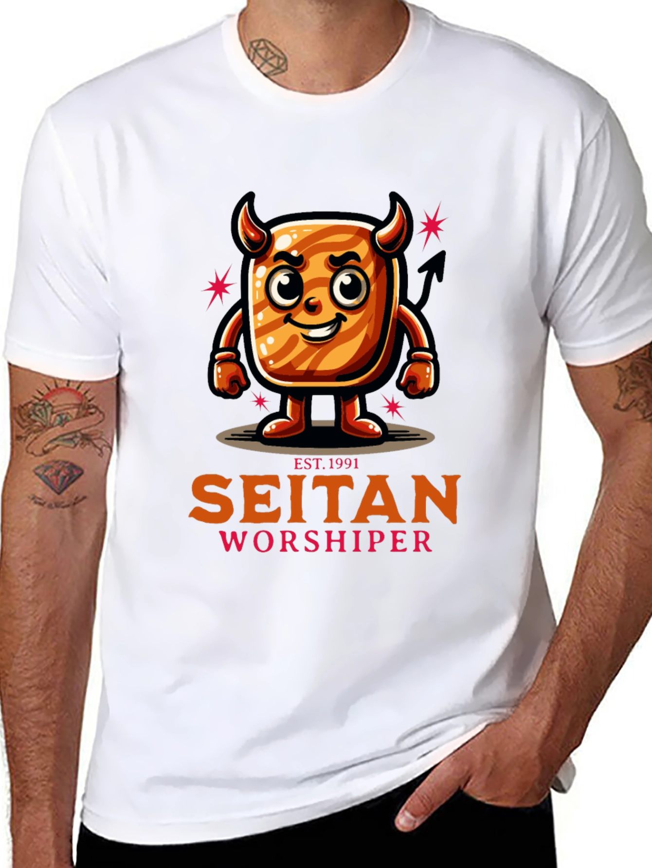 Seitan Worshiper Graphic T-Shirt