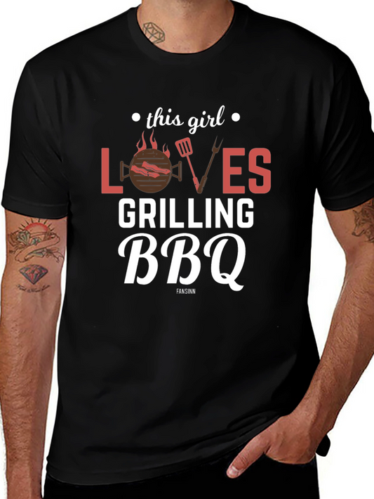 This Girl Loves Grilling BBQ T-Shirt