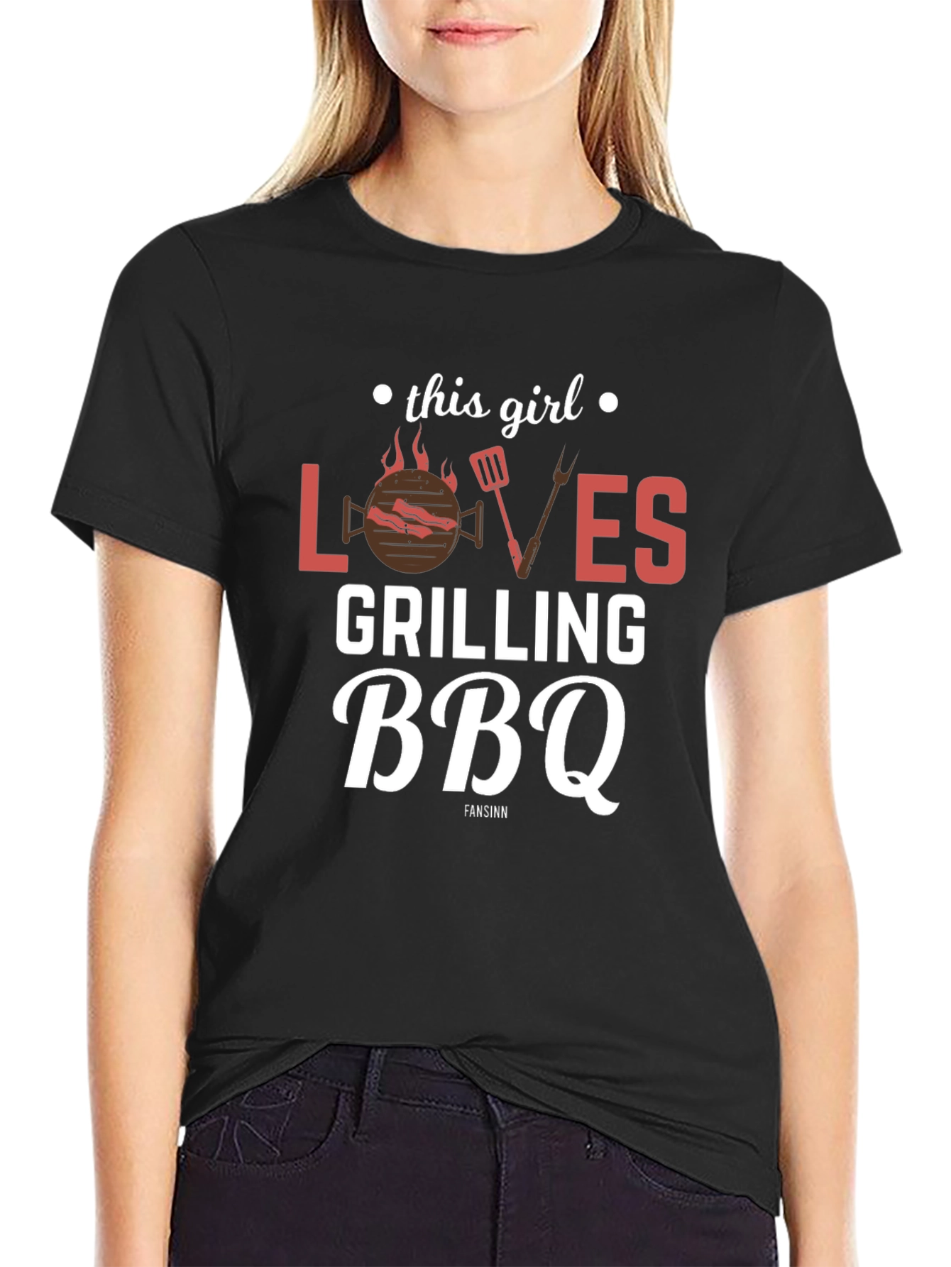 This Girl Loves Grilling BBQ T-Shirt