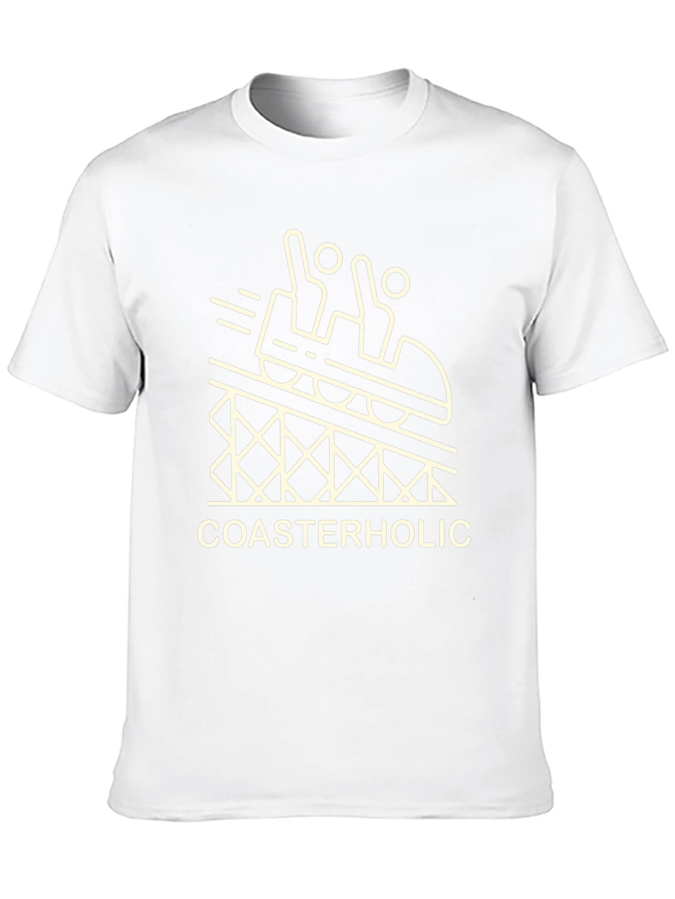 Coasterholic Black T-Shirt - Thrill Ride Design