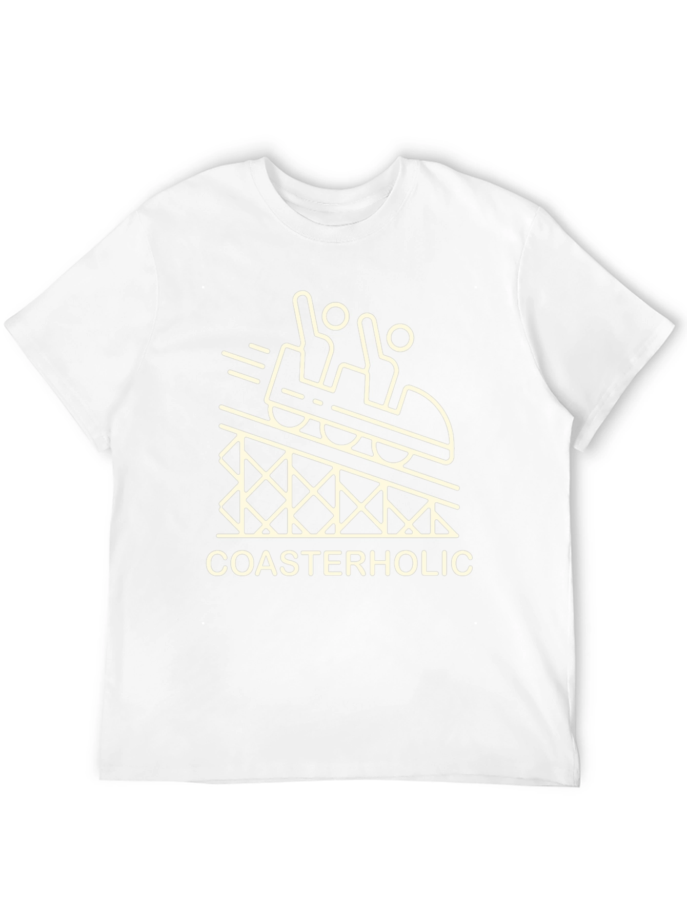 Coasterholic Black T-Shirt - Thrill Ride Design