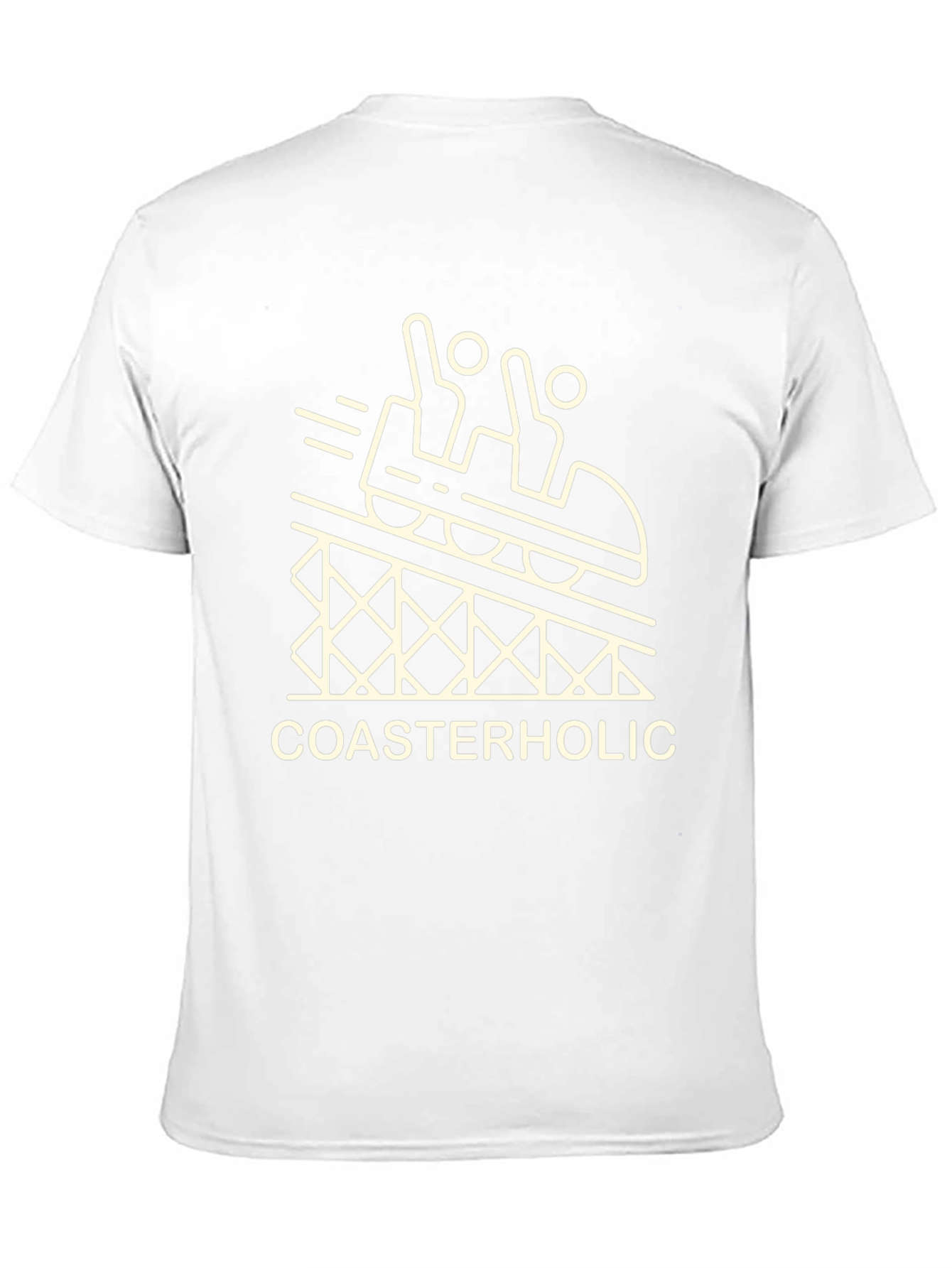 Coasterholic Black T-Shirt - Thrill Ride Design