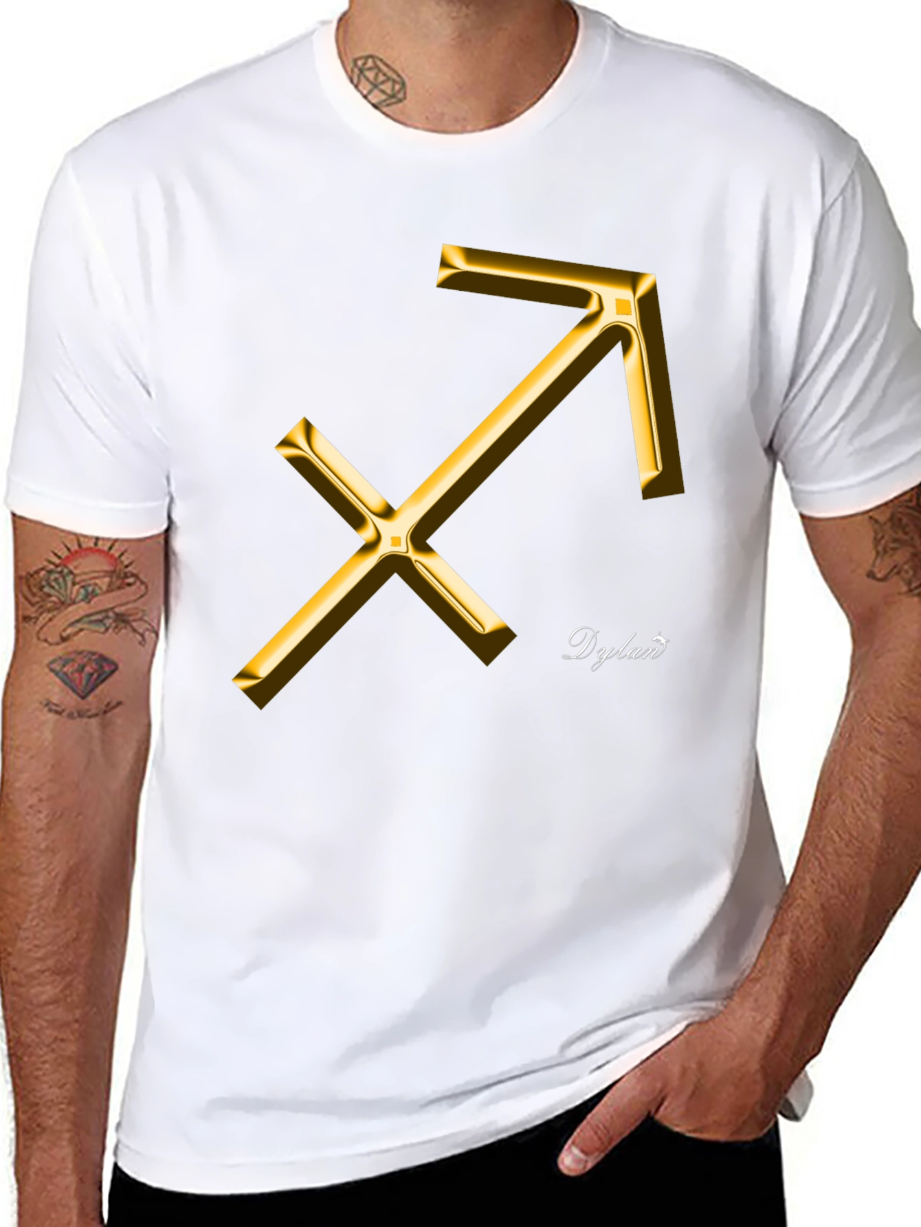 Sagittarius Zodiac Graphic Tee - Custom Name Option