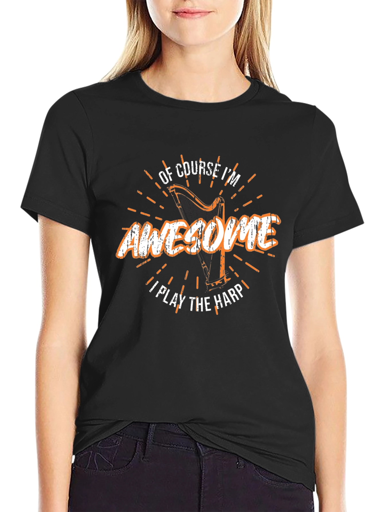 Awesome Harp Player Graphic Tee