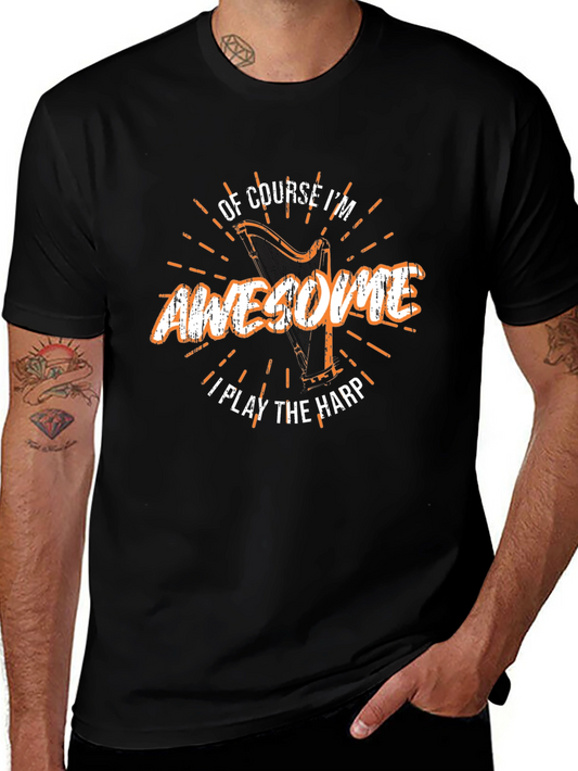 Awesome Harp Player Graphic Tee