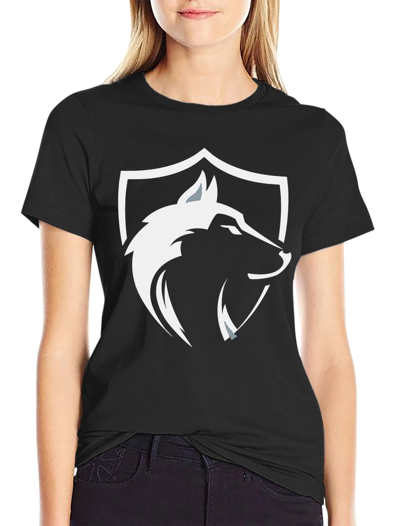 Black Wolf Shield Graphic Tee
