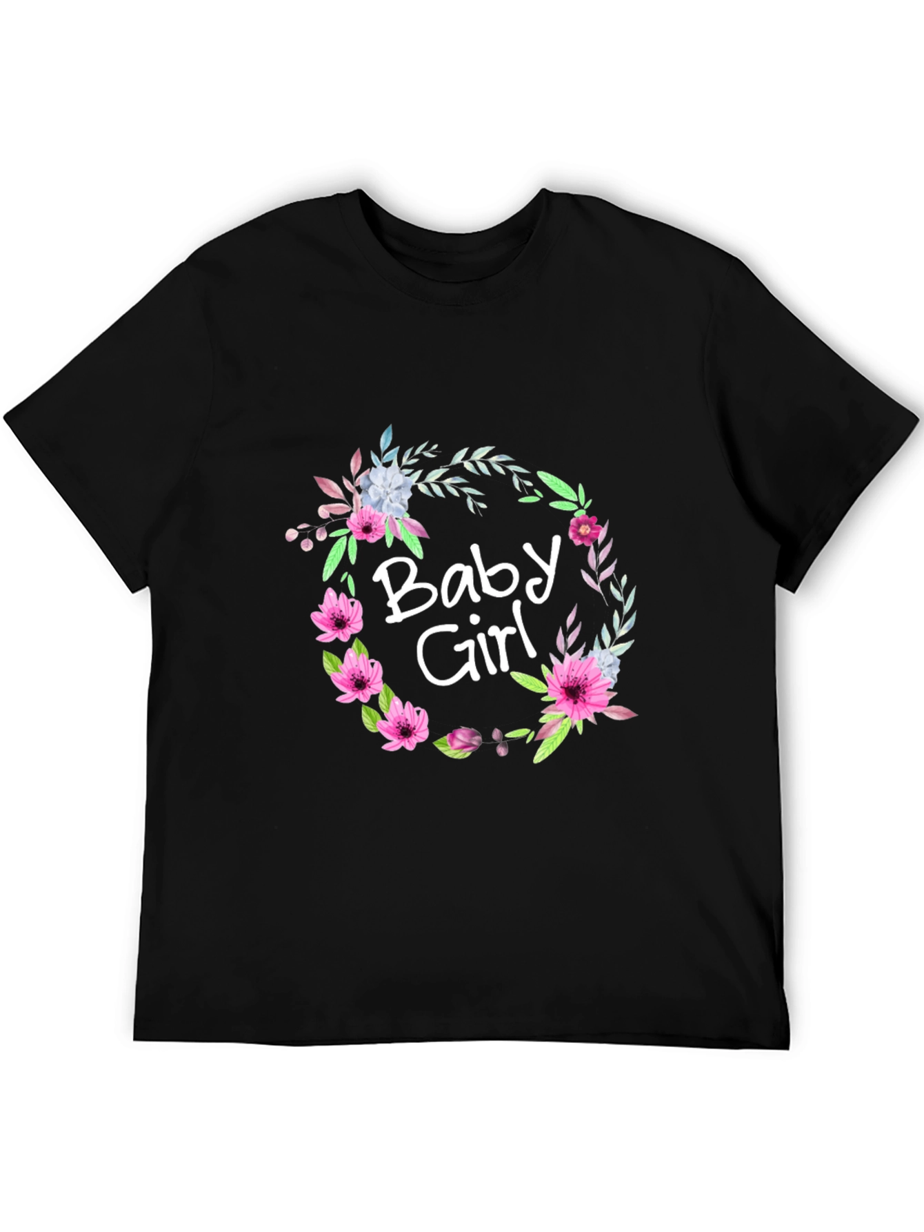 Baby Girl Floral Wreath Tee