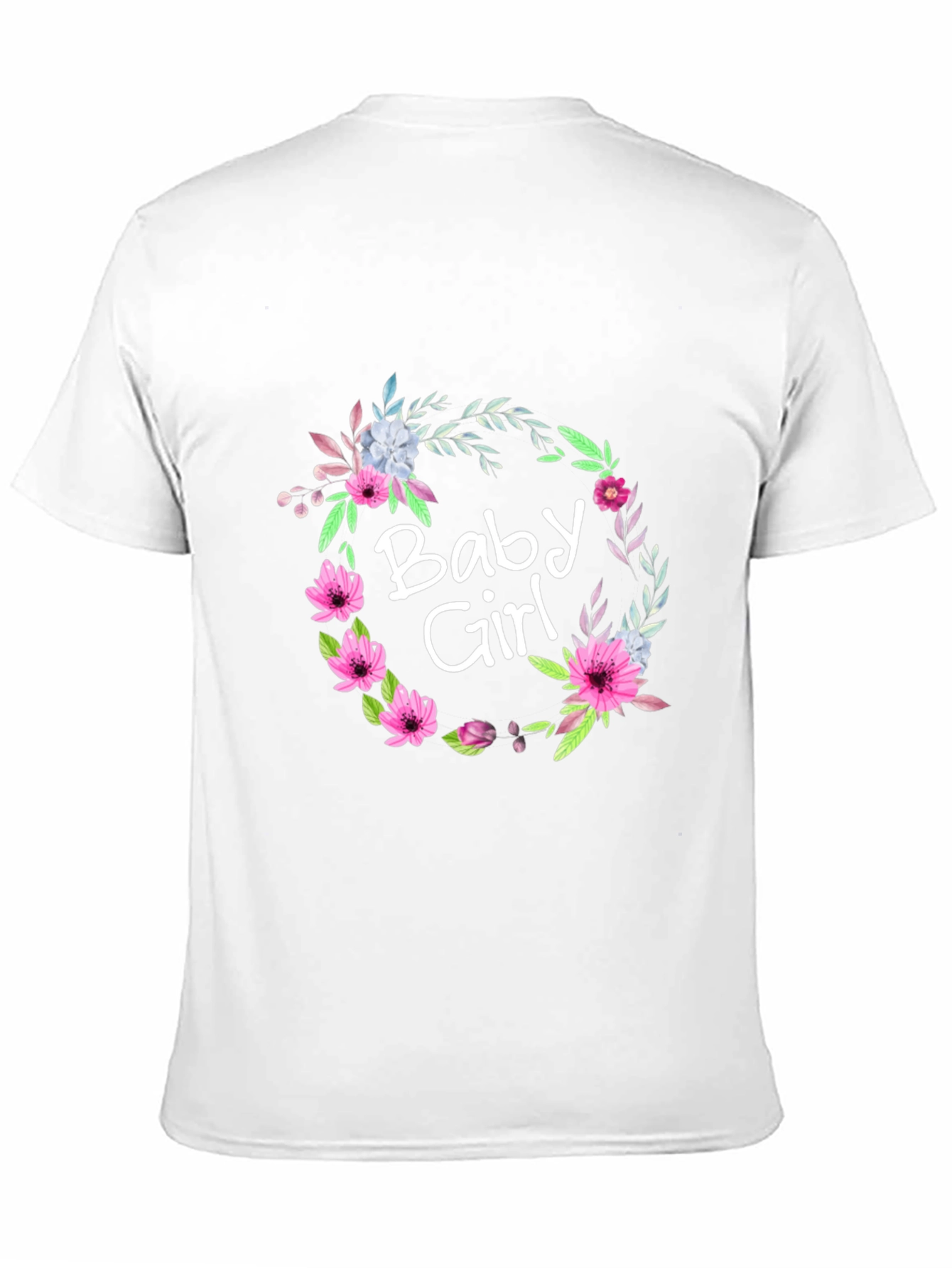 Baby Girl Floral Wreath Tee